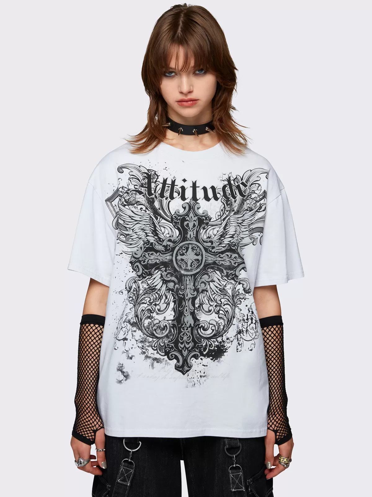 Best Minga London Attitude Wings Graphic T-Shirt White