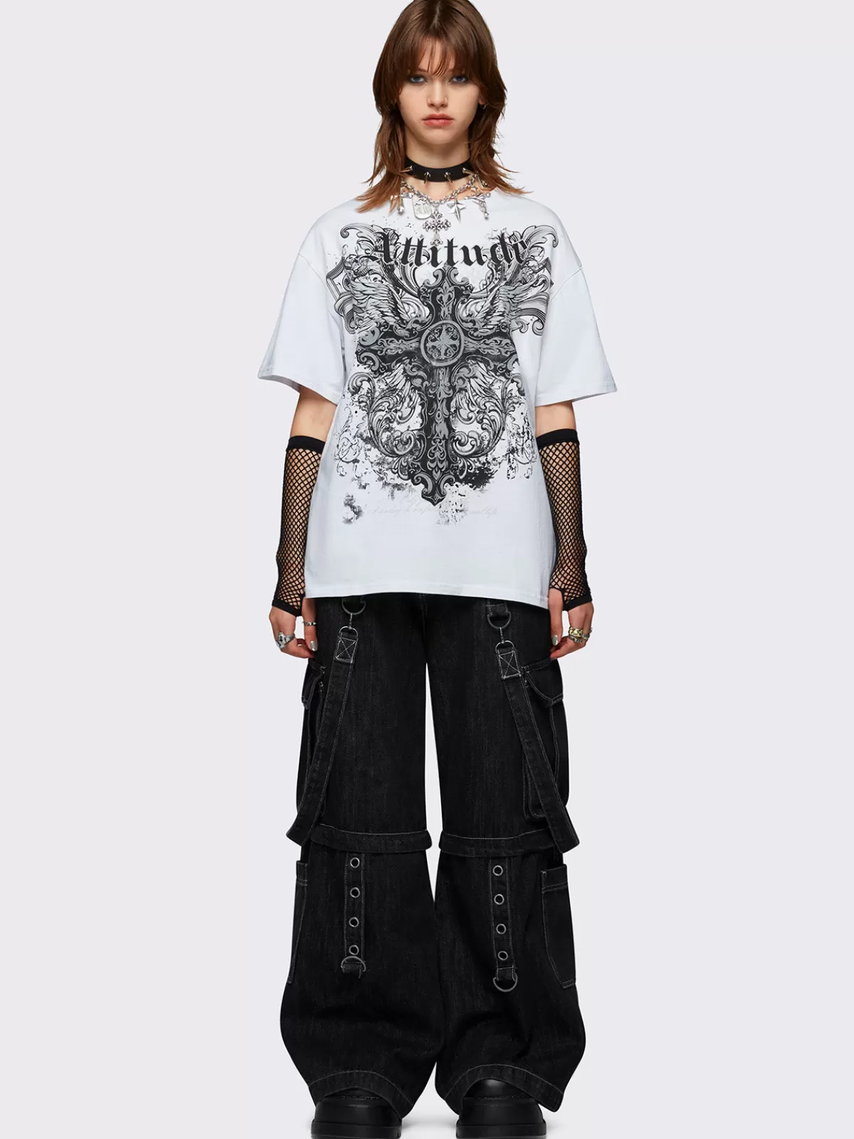 Best Minga London Attitude Wings Graphic T-Shirt White