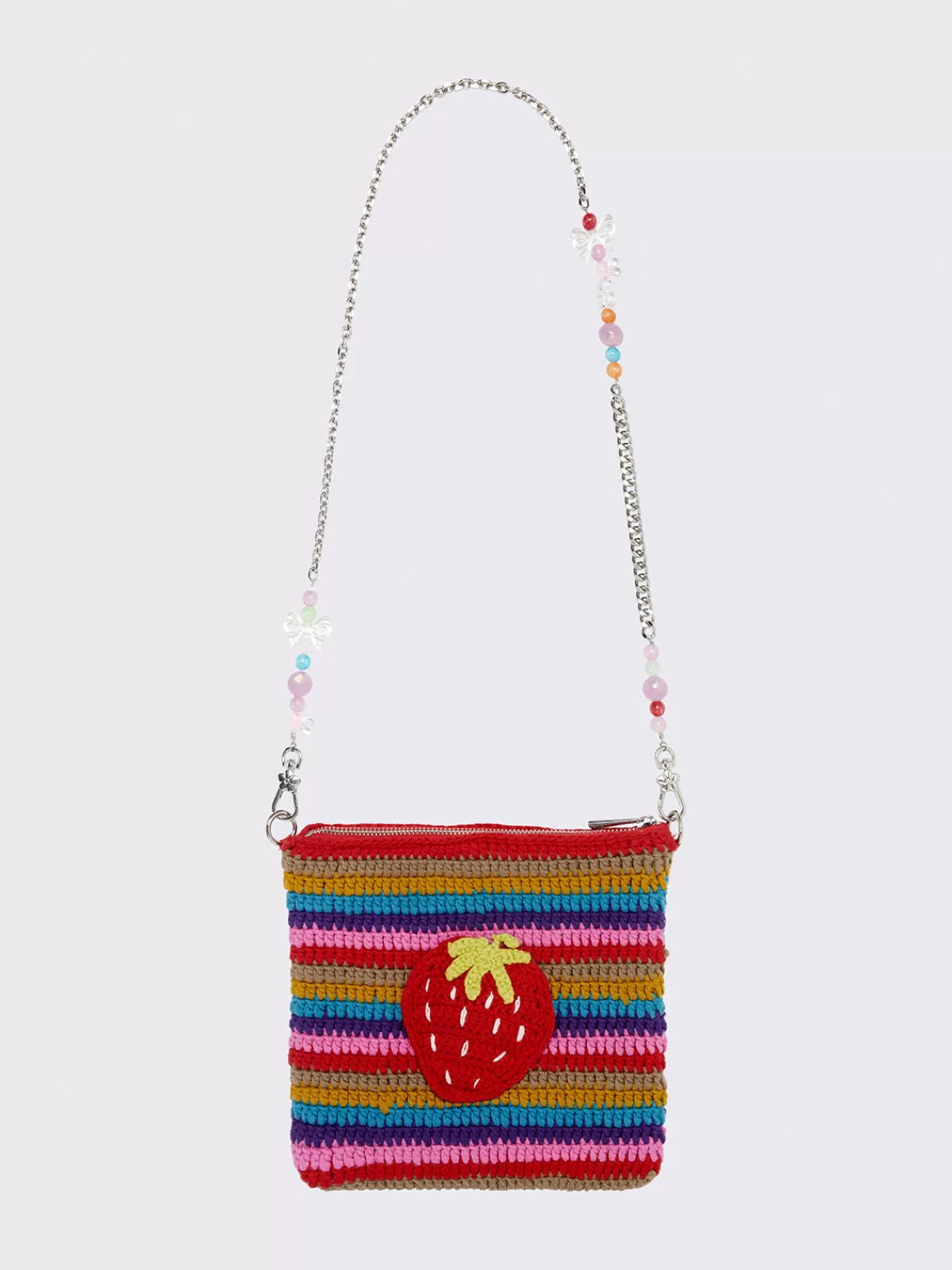 Flash Sale Minga London Berry Rainbow Striped Crochet Bag Multi