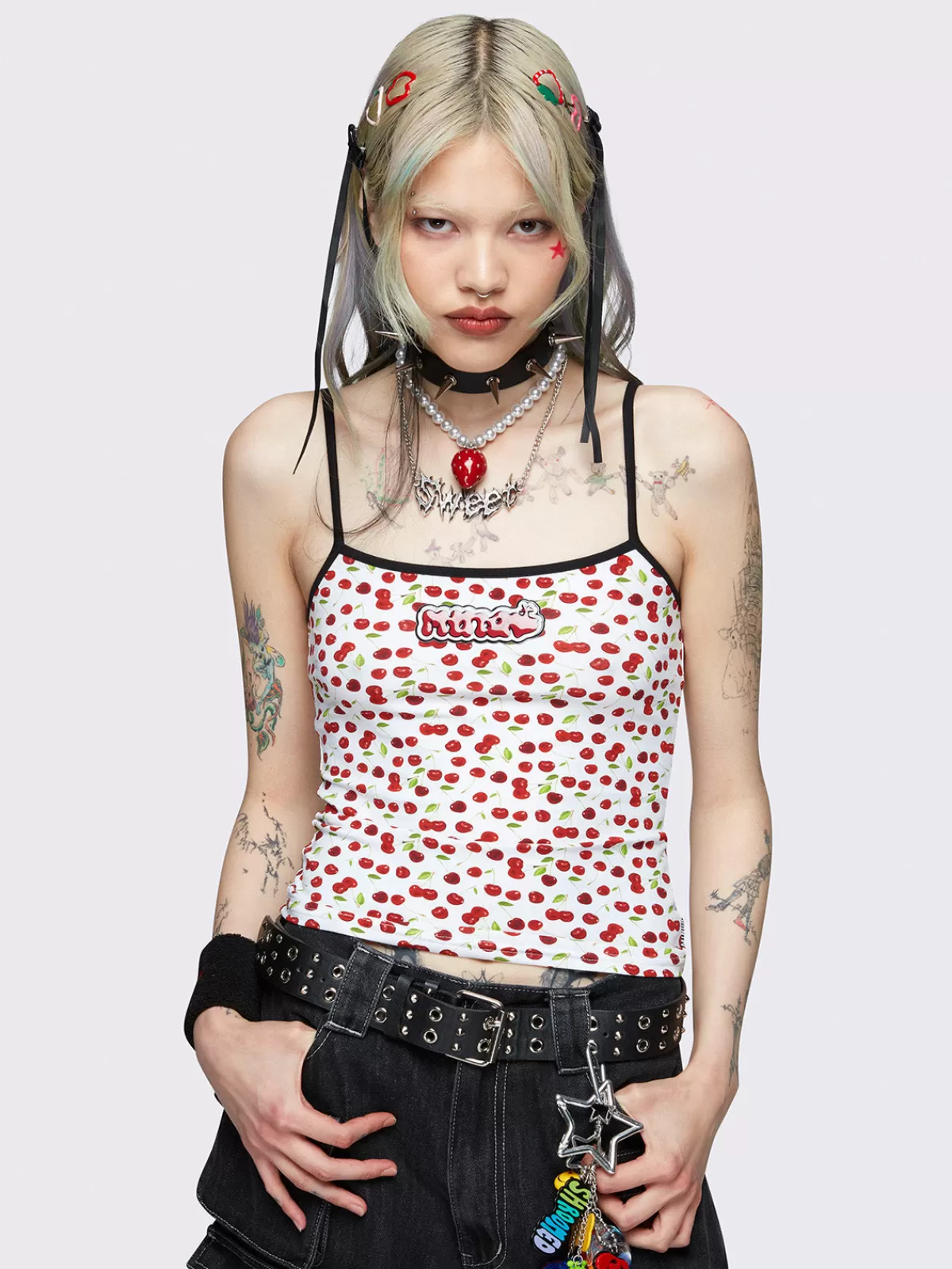 Flash Sale Minga London Cherry Fields Cami Top White