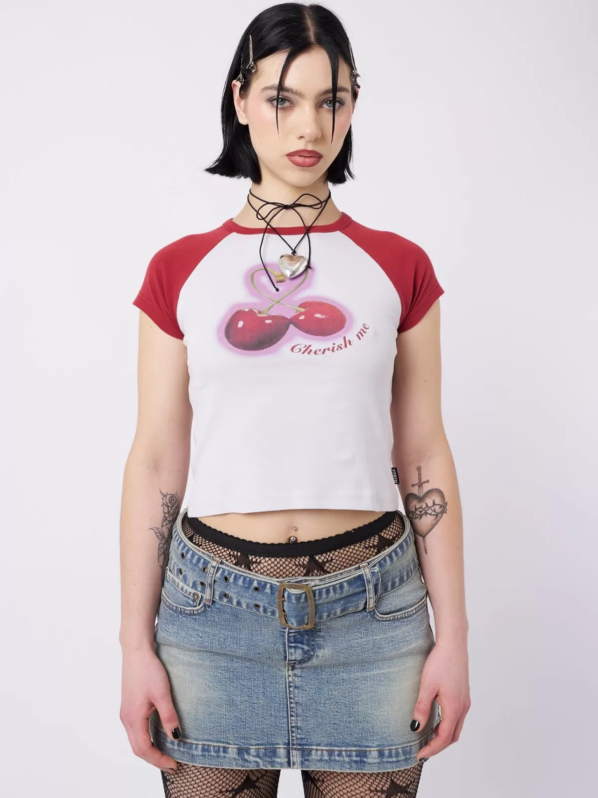 Best Sale Minga London Cherry Pop! Raglan Baby Tee Red