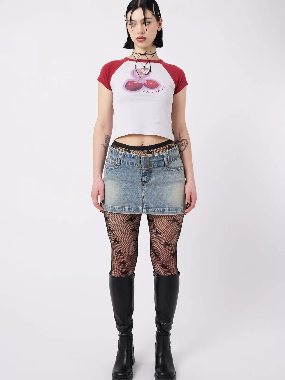 Best Sale Minga London Cherry Pop! Raglan Baby Tee Red