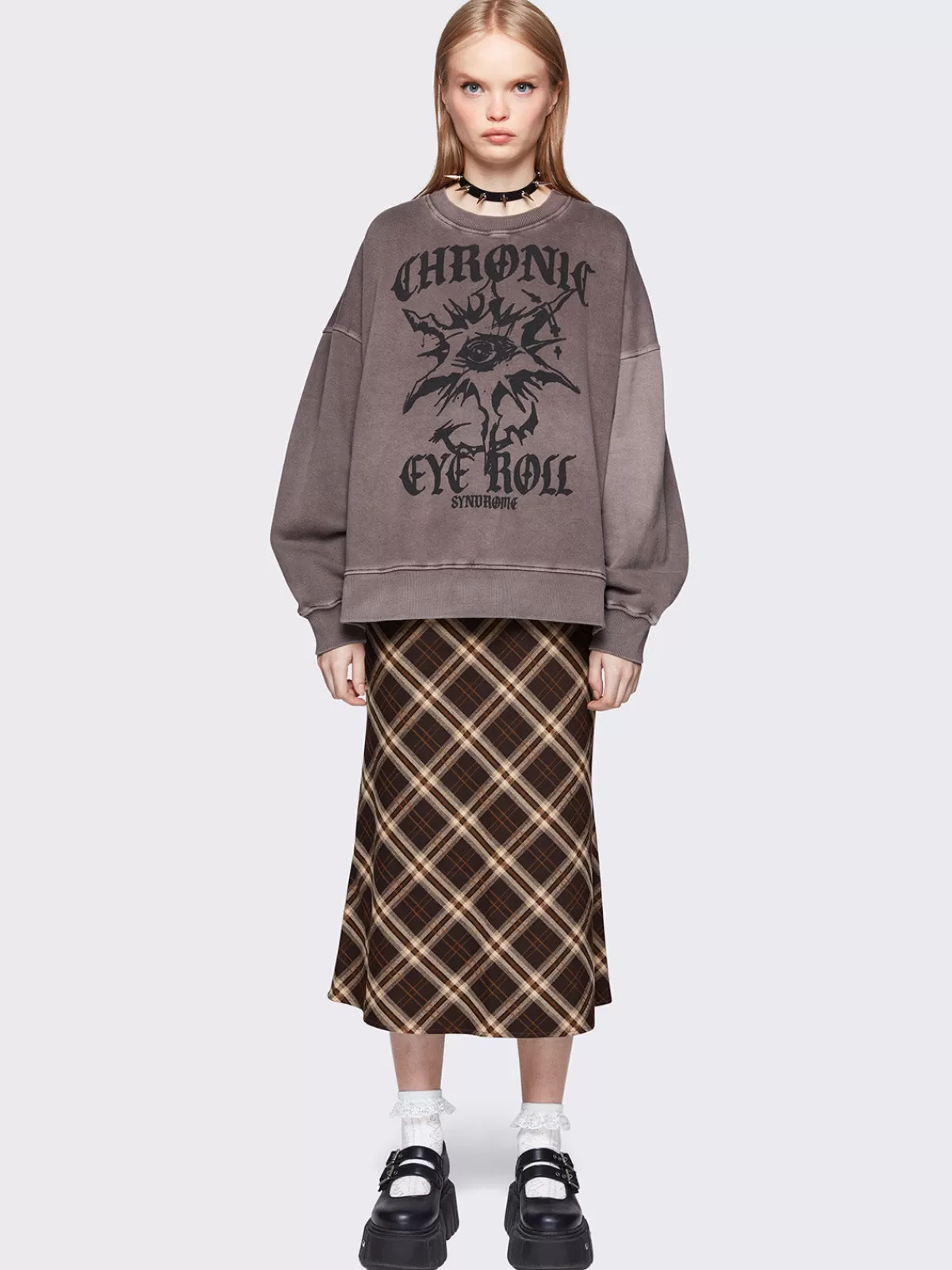 Cheap Minga London Chronic Eye Roll Sweatshirt Brown