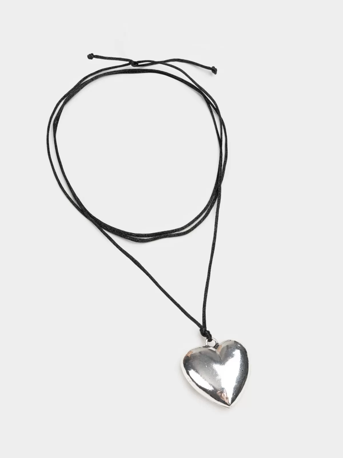 Discount Minga London Chunky Heart Pendant Necklace Silver