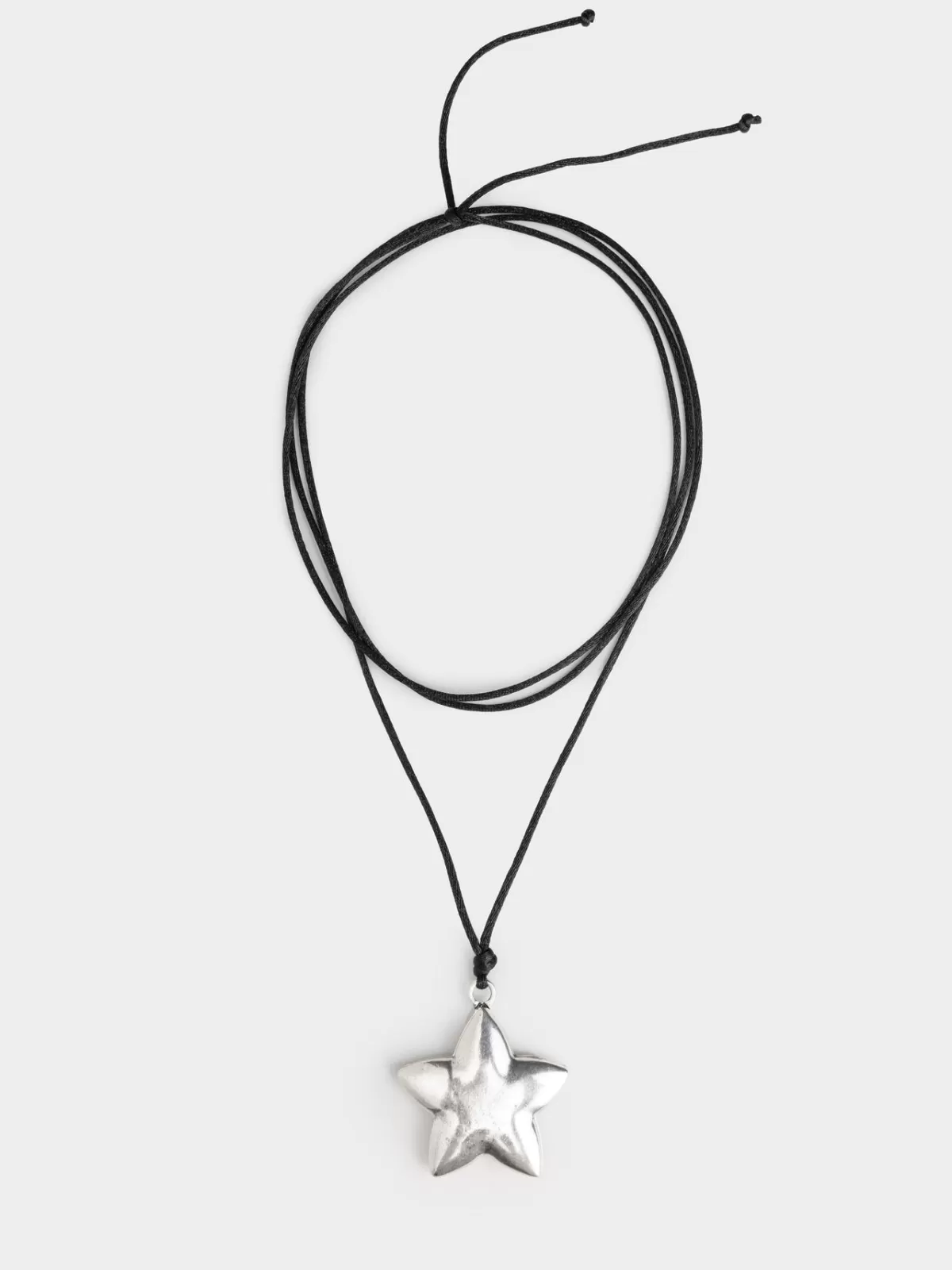 New Minga London Chunky Star Pendant Necklace Silver