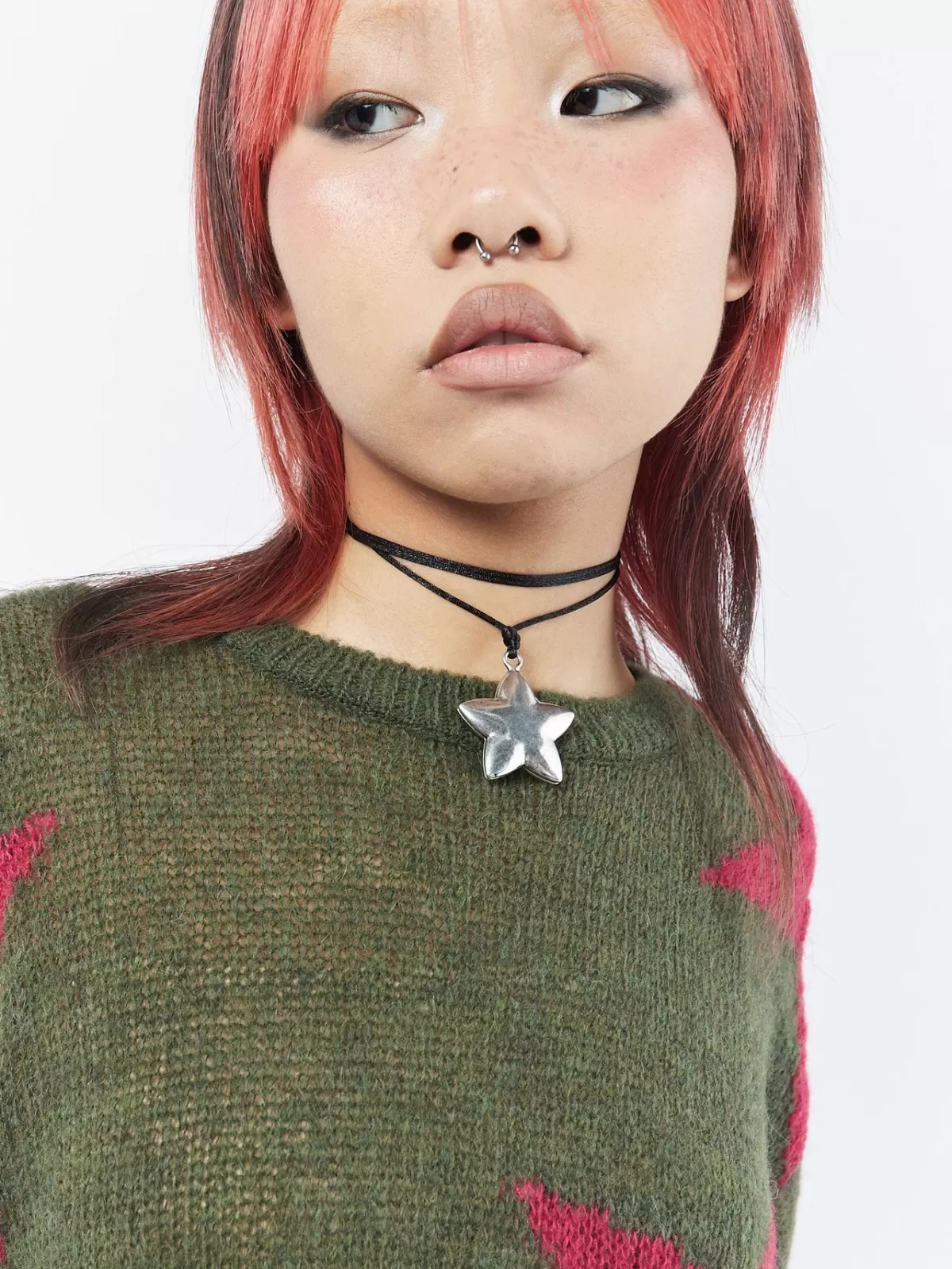 New Minga London Chunky Star Pendant Necklace Silver