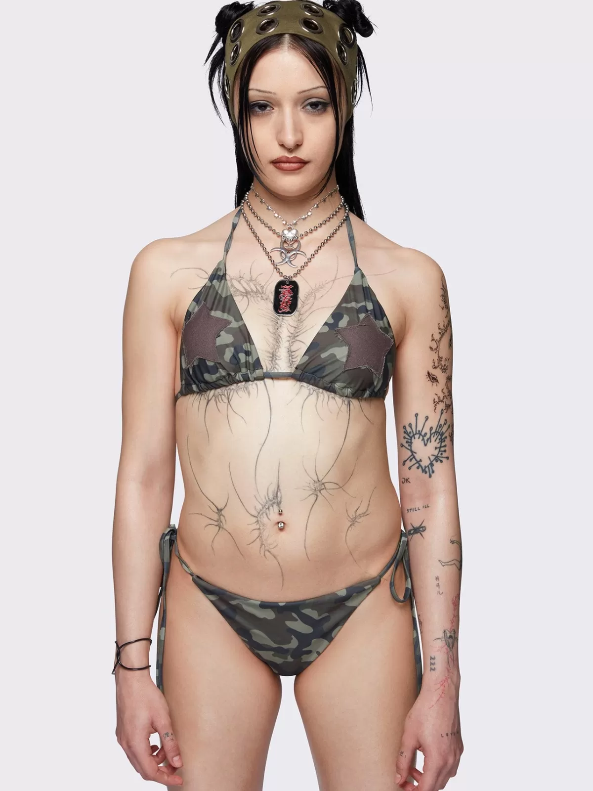 Flash Sale Minga London Combat Starlet Camo Triangle Bikini Top Multi