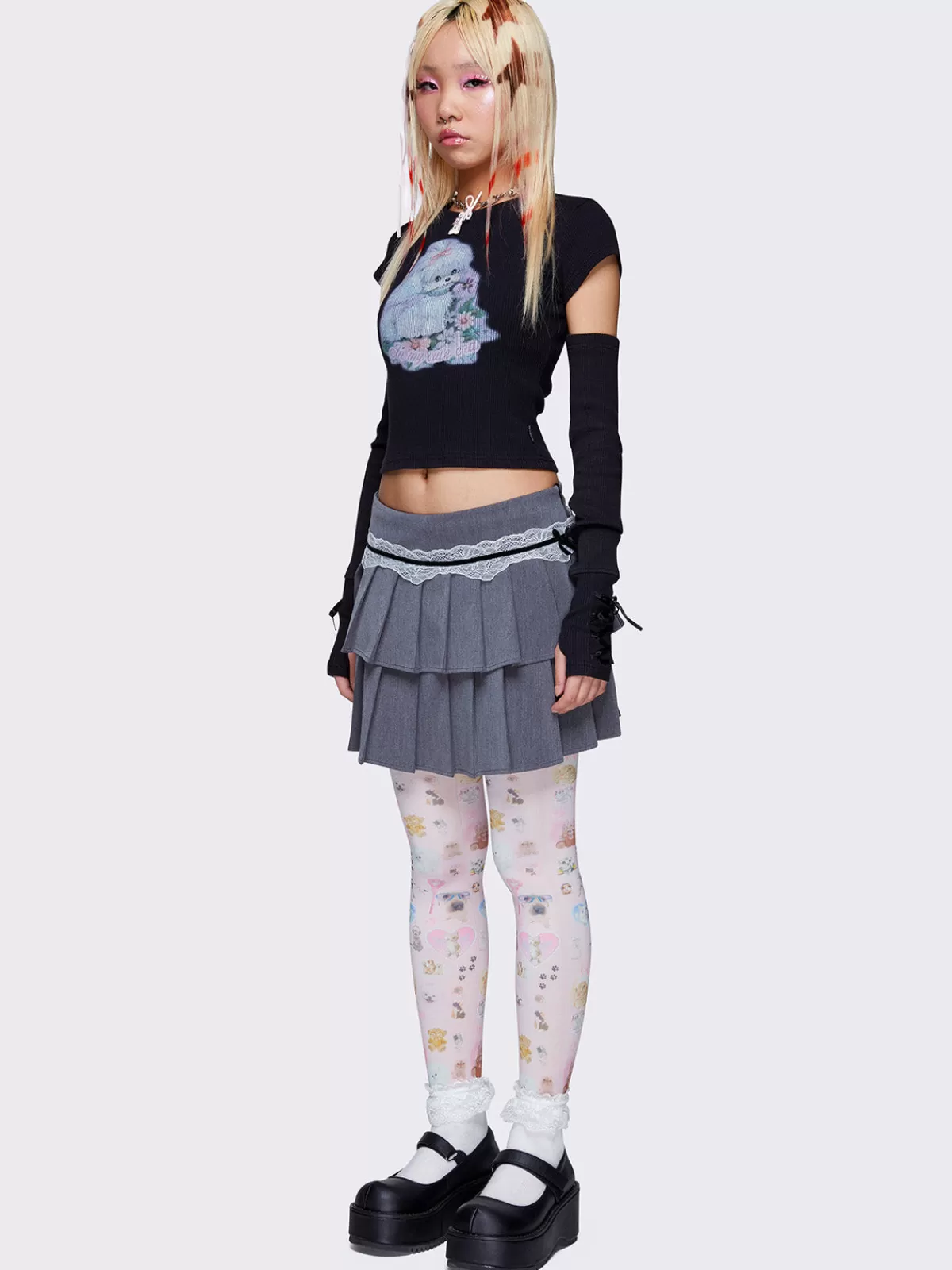Cheap Minga London Cute Era Detachable Sleeves Top Black