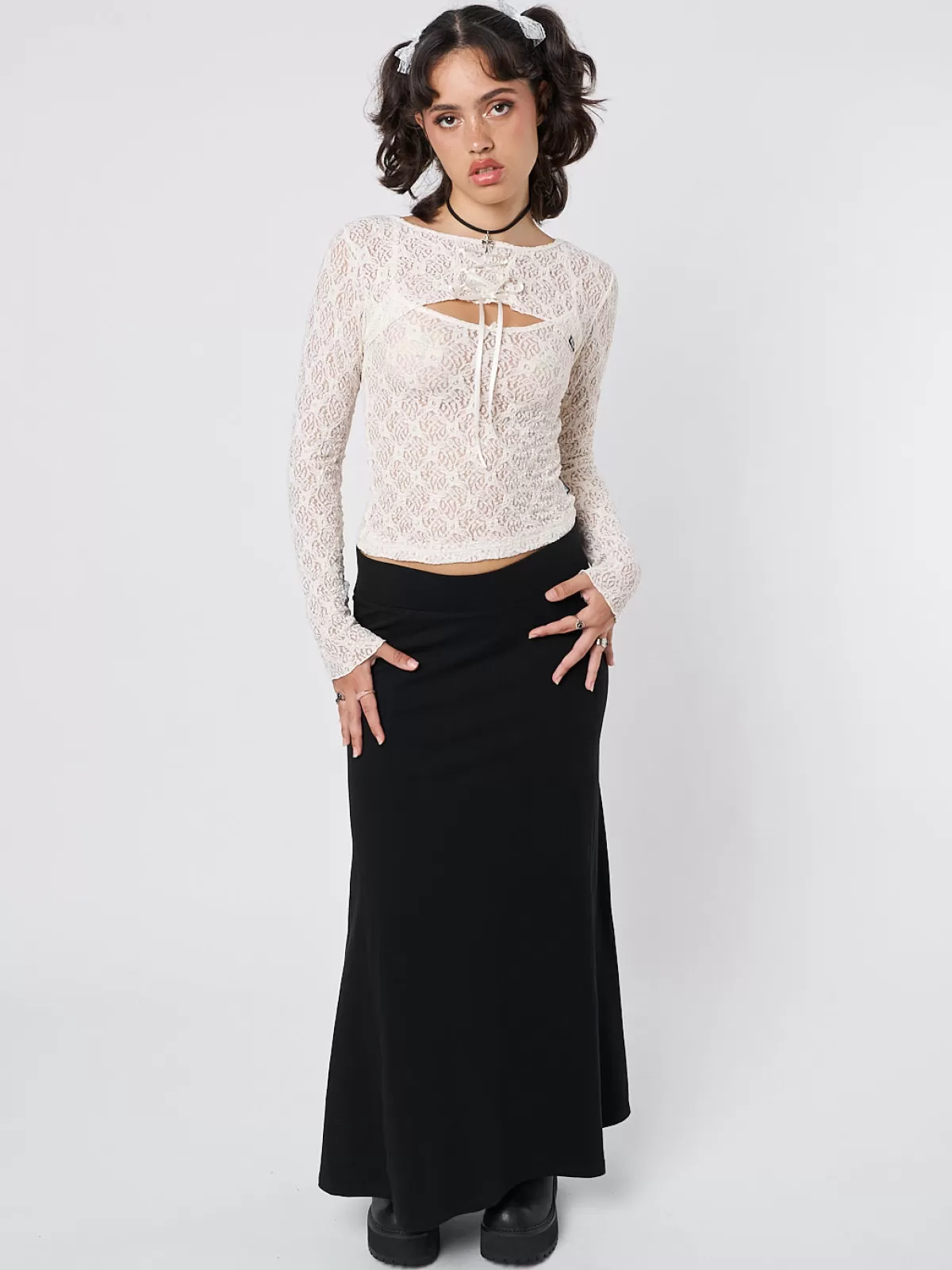 Cheap Minga London Dahlia Shrug & Cami Top Lace Set Cream