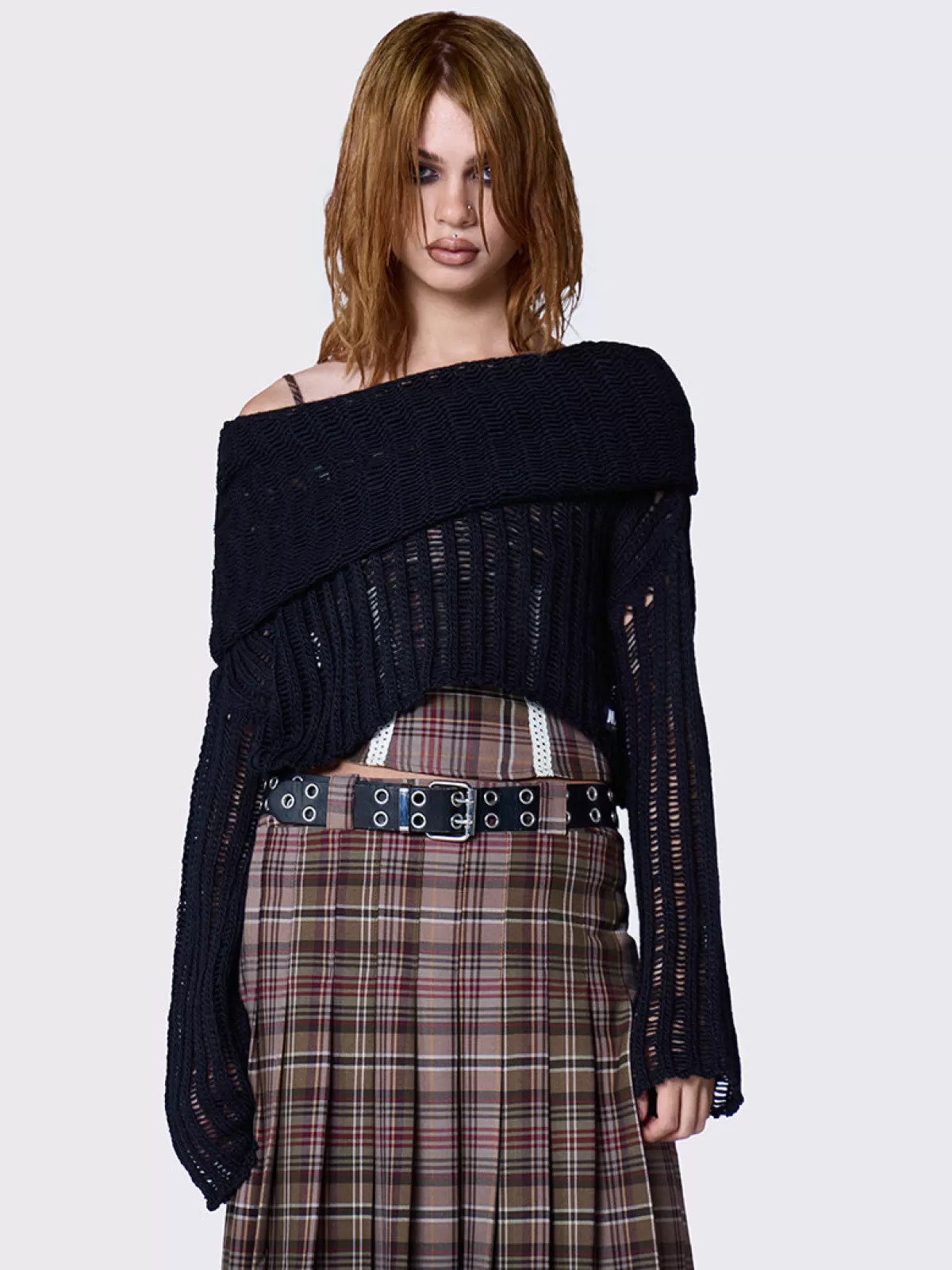 Cheap Minga London Dexie Hooded Crop Jumper Black