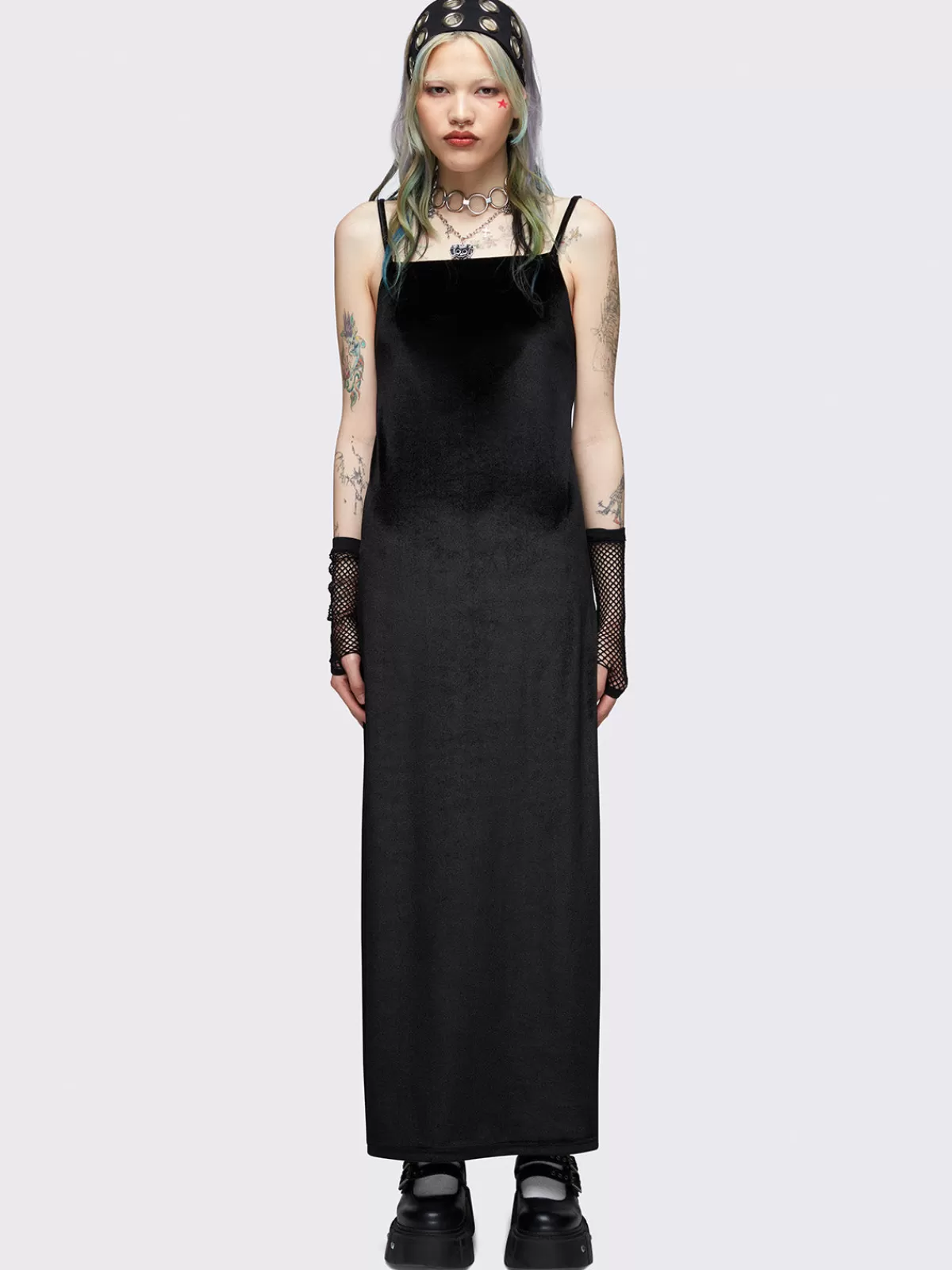 Cheap Minga London Elenora Velvet Maxi Dress Black