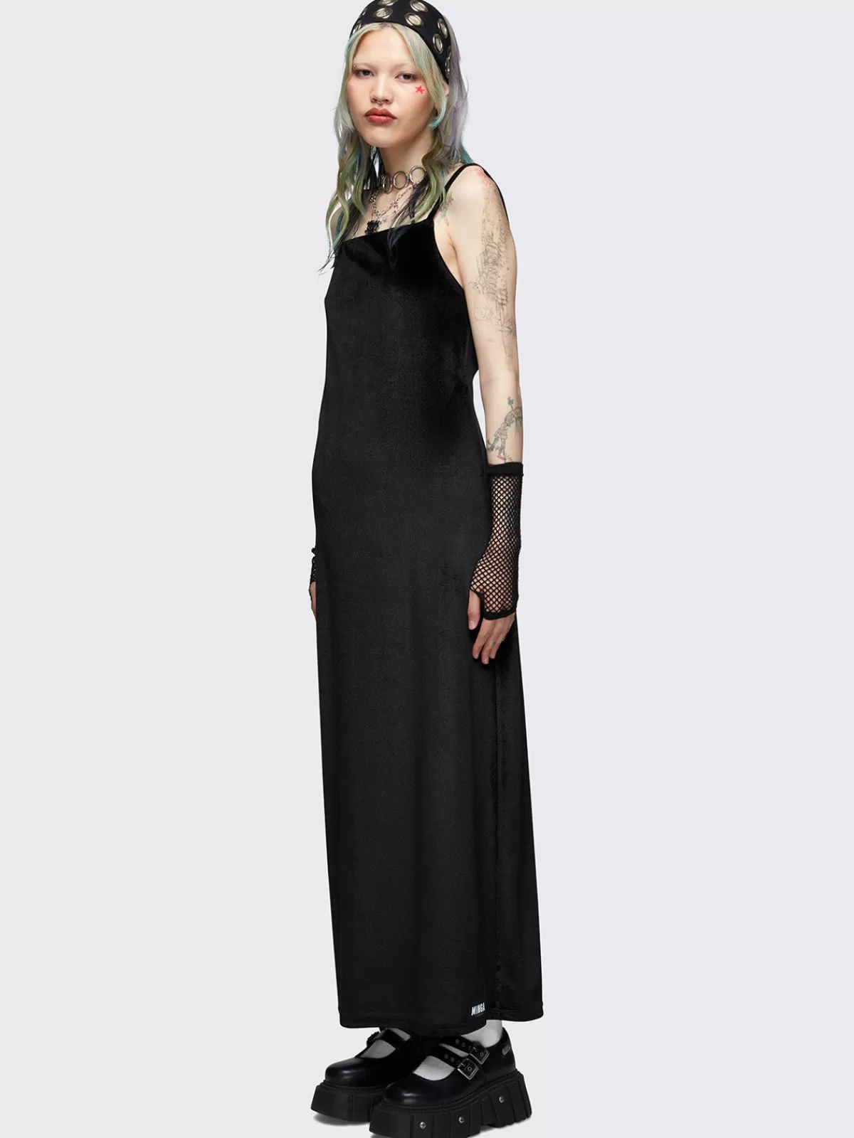Cheap Minga London Elenora Velvet Maxi Dress Black