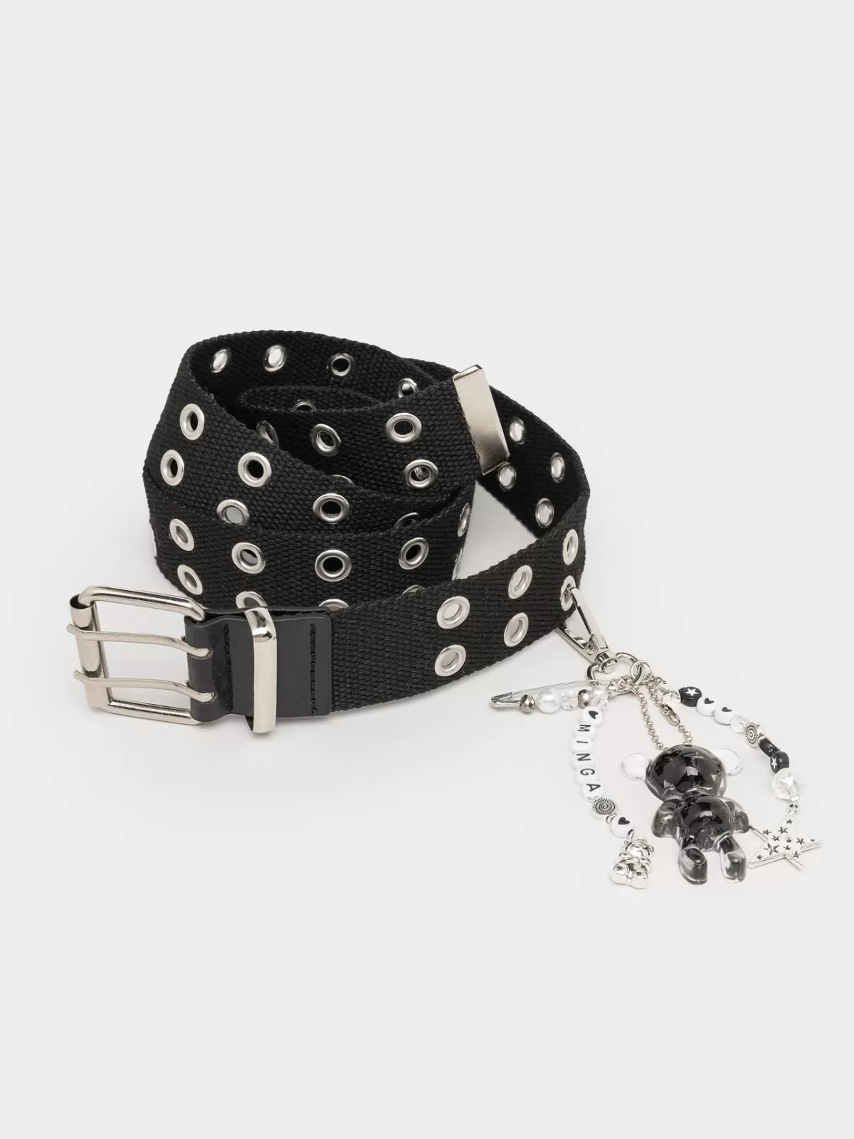 Outlet Minga London Haunted Trinkets Canvas Belt Black