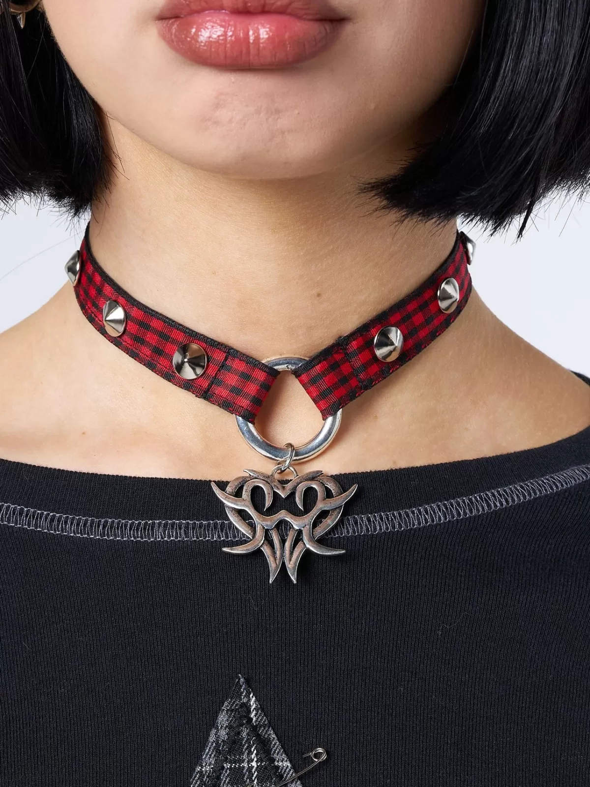 Online Minga London Heart Of Thorns Pendant Choker Necklace Red