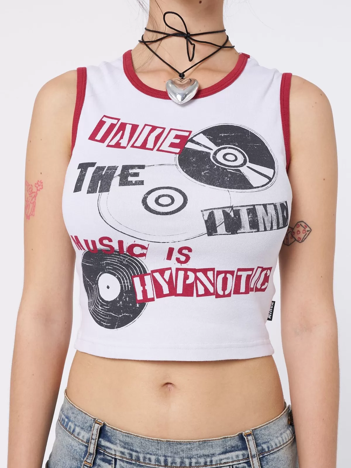 Cheap Minga London Hypnotic Graphic Print Vest Top White