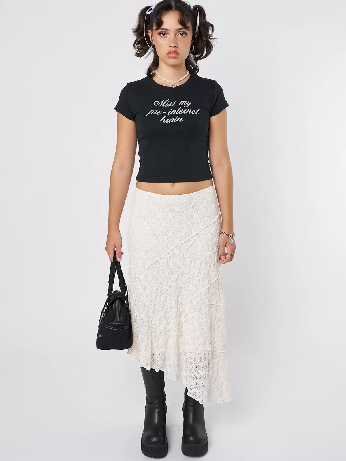 Store Minga London Internet Brain Baby Tee Black