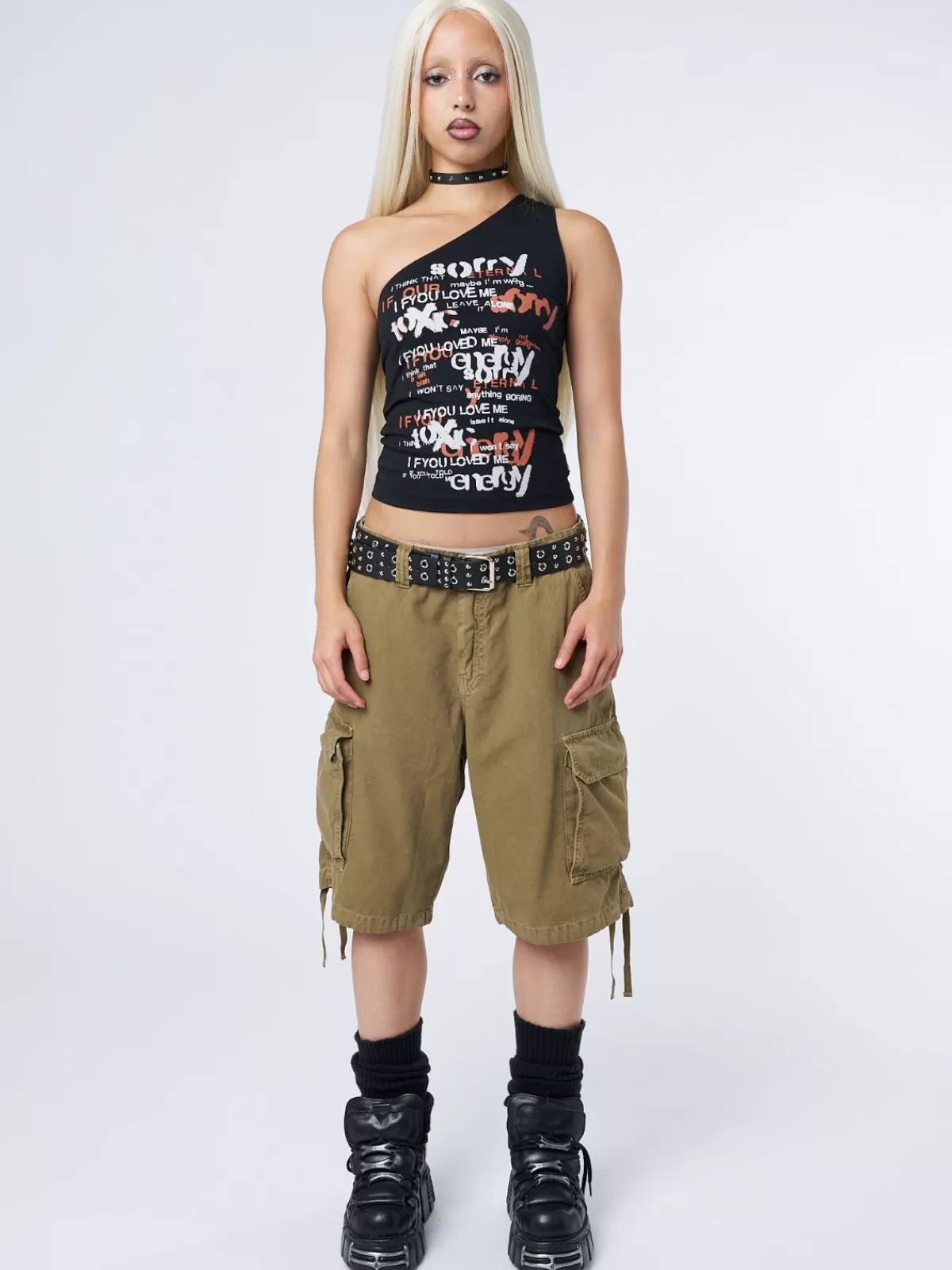 Flash Sale Minga London Issa Long Cargo Shorts Beige