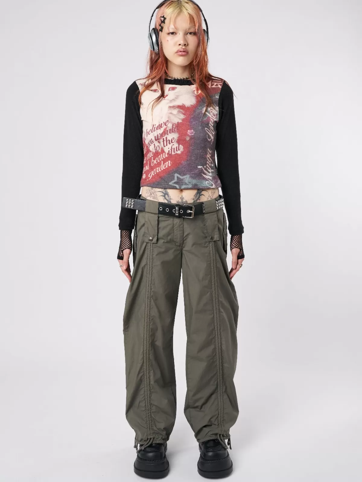 Online Minga London Kitty Kingdom Graphic Top Black