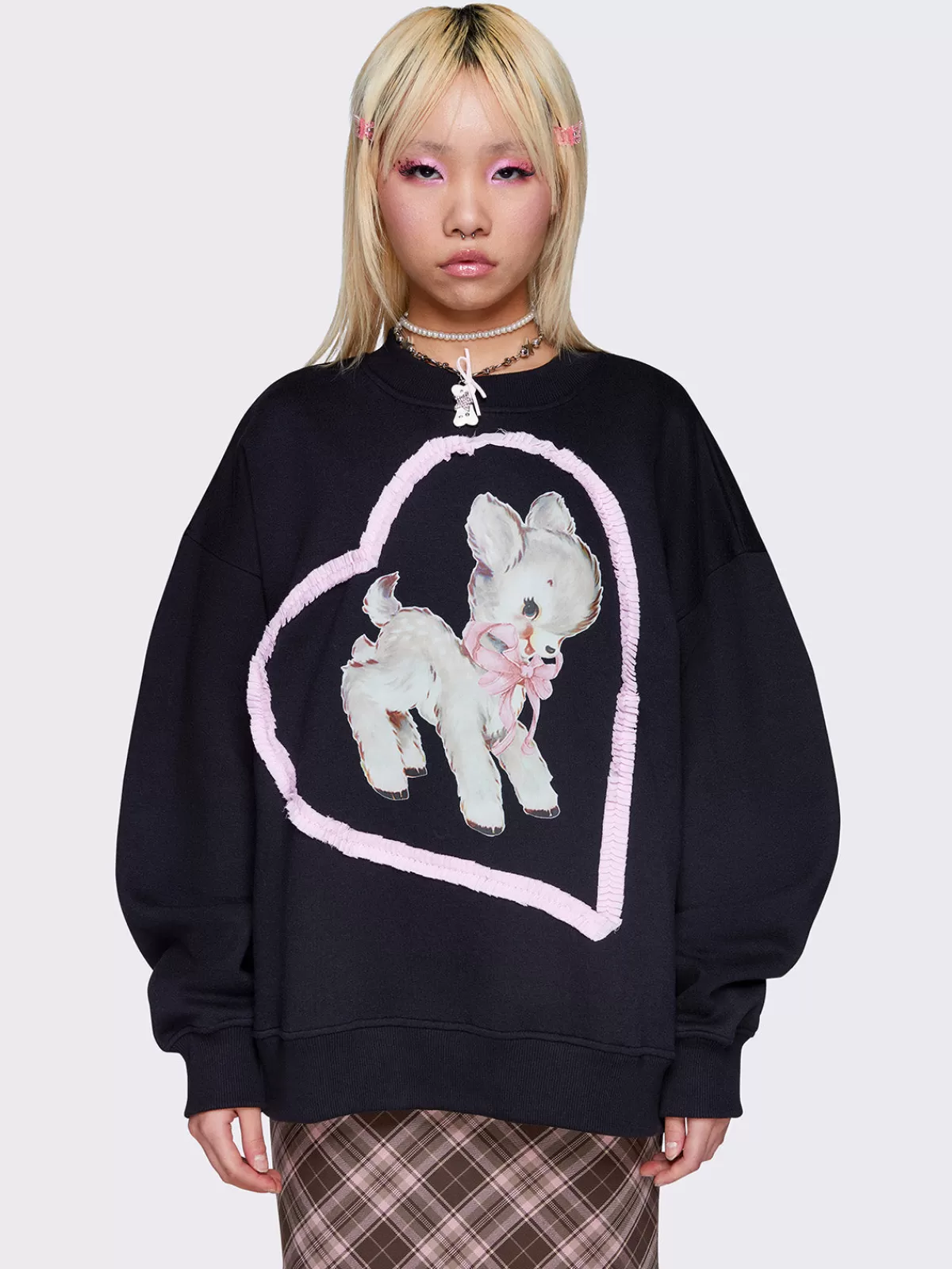 Outlet Minga London Lamb Supremacy Ruffled Sweatshirt Black