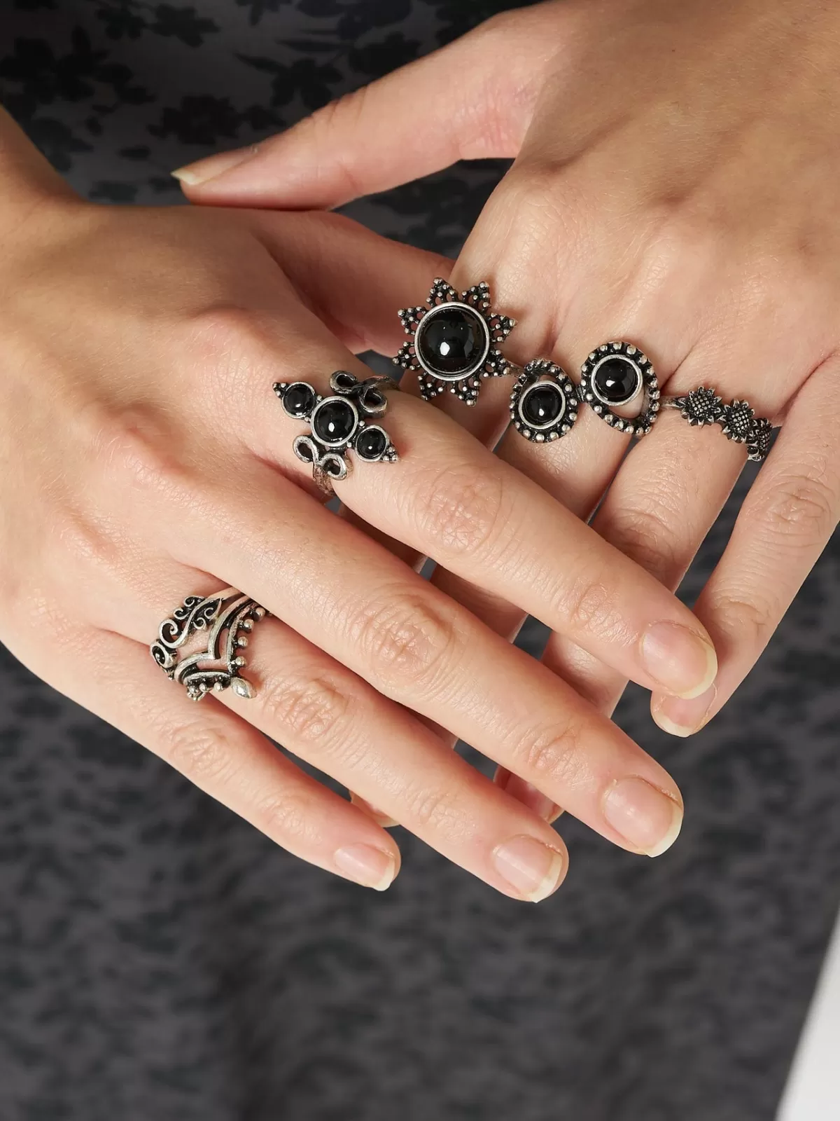 Online Minga London Leif Ring Set 6 PC Silver
