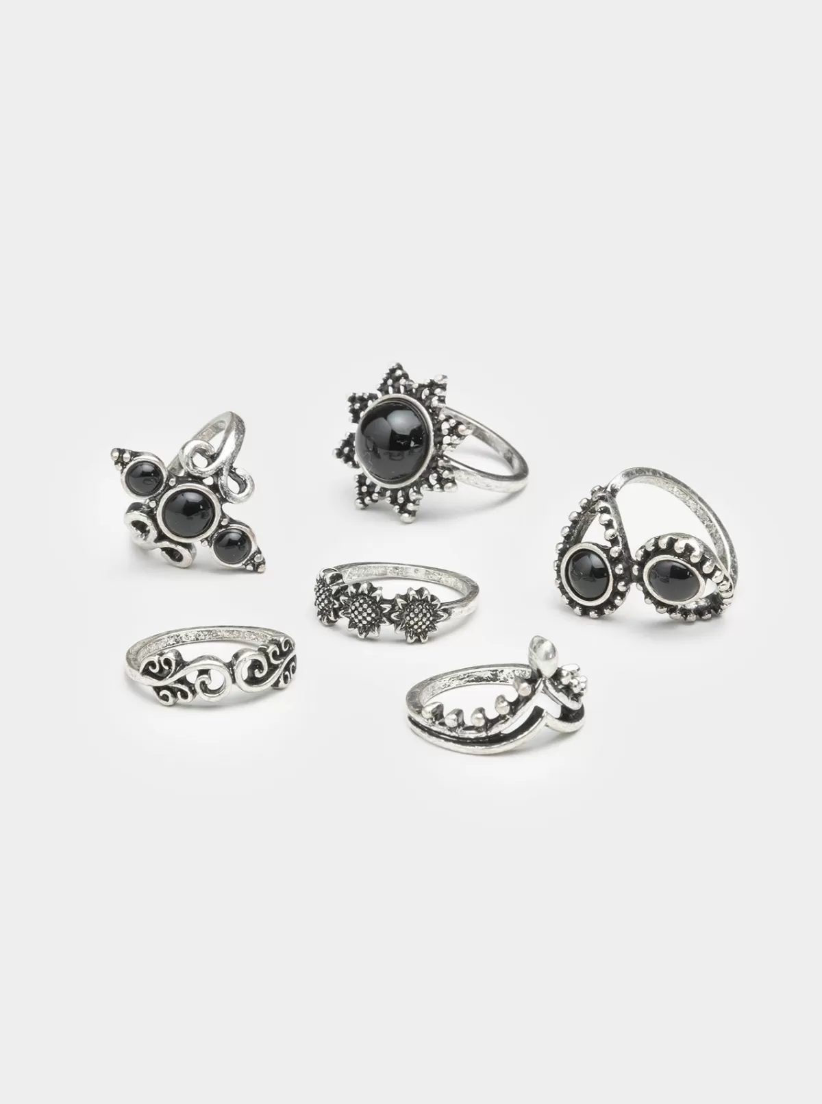 Online Minga London Leif Ring Set 6 PC Silver