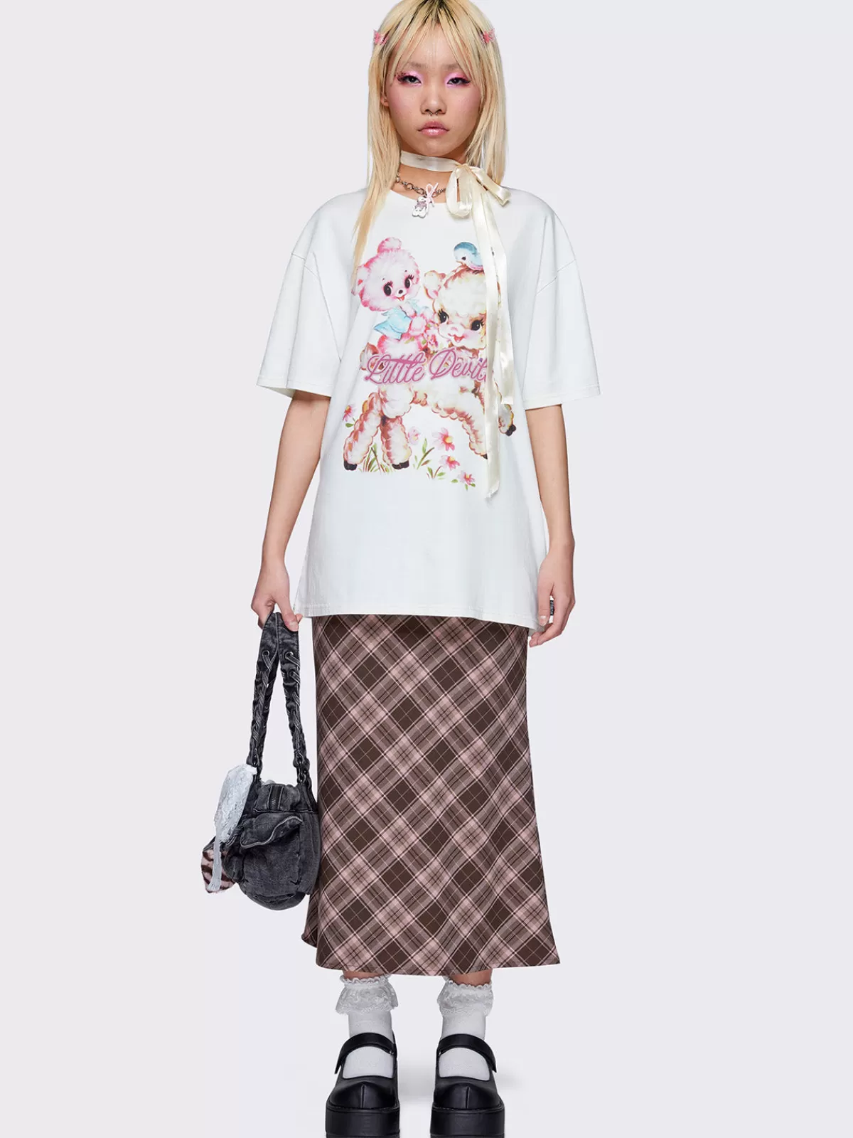 Hot Minga London Little Devils Graphic T-shirt White