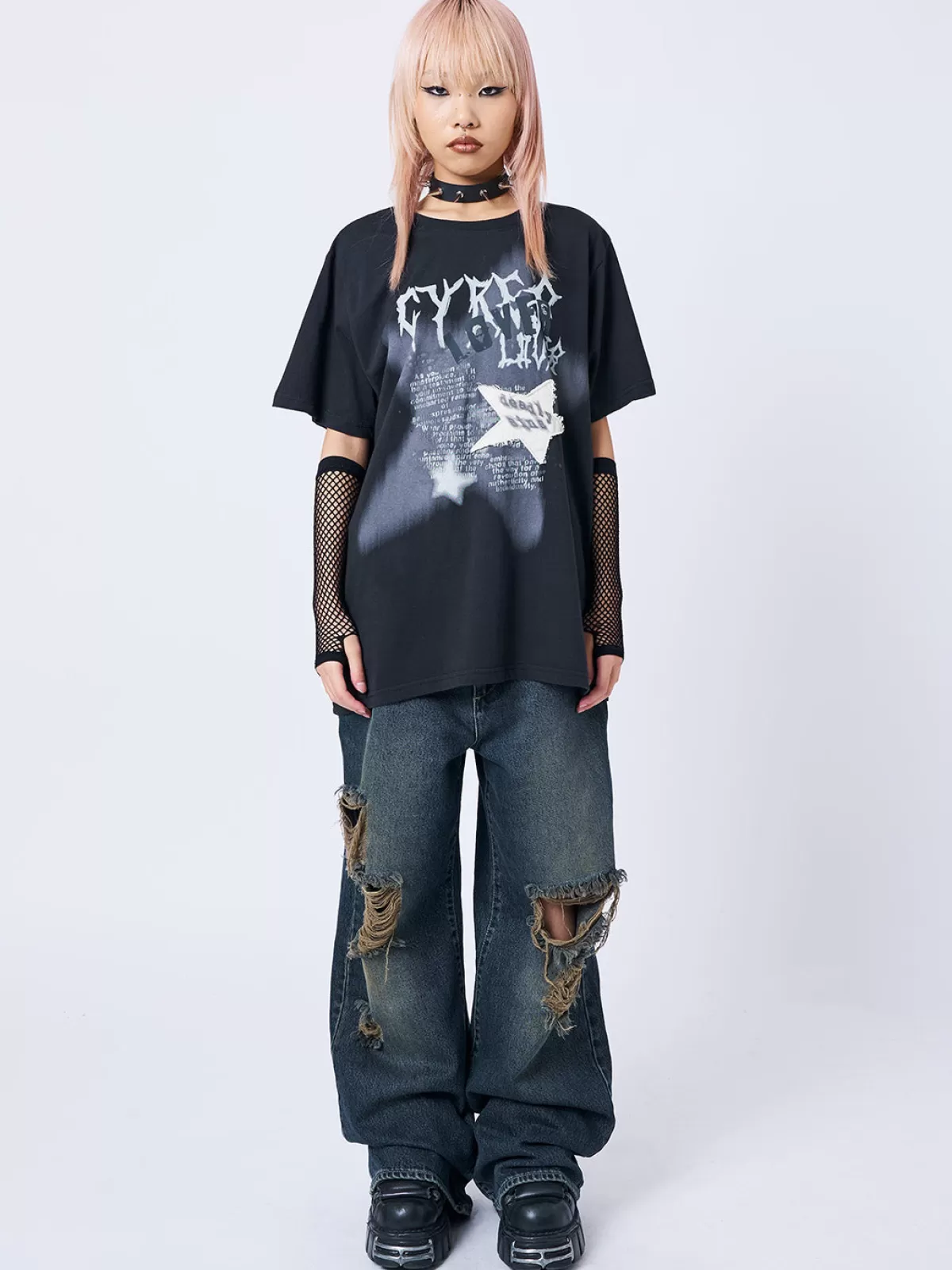 Store Minga London Lost Lover Graphic T-shirt Black