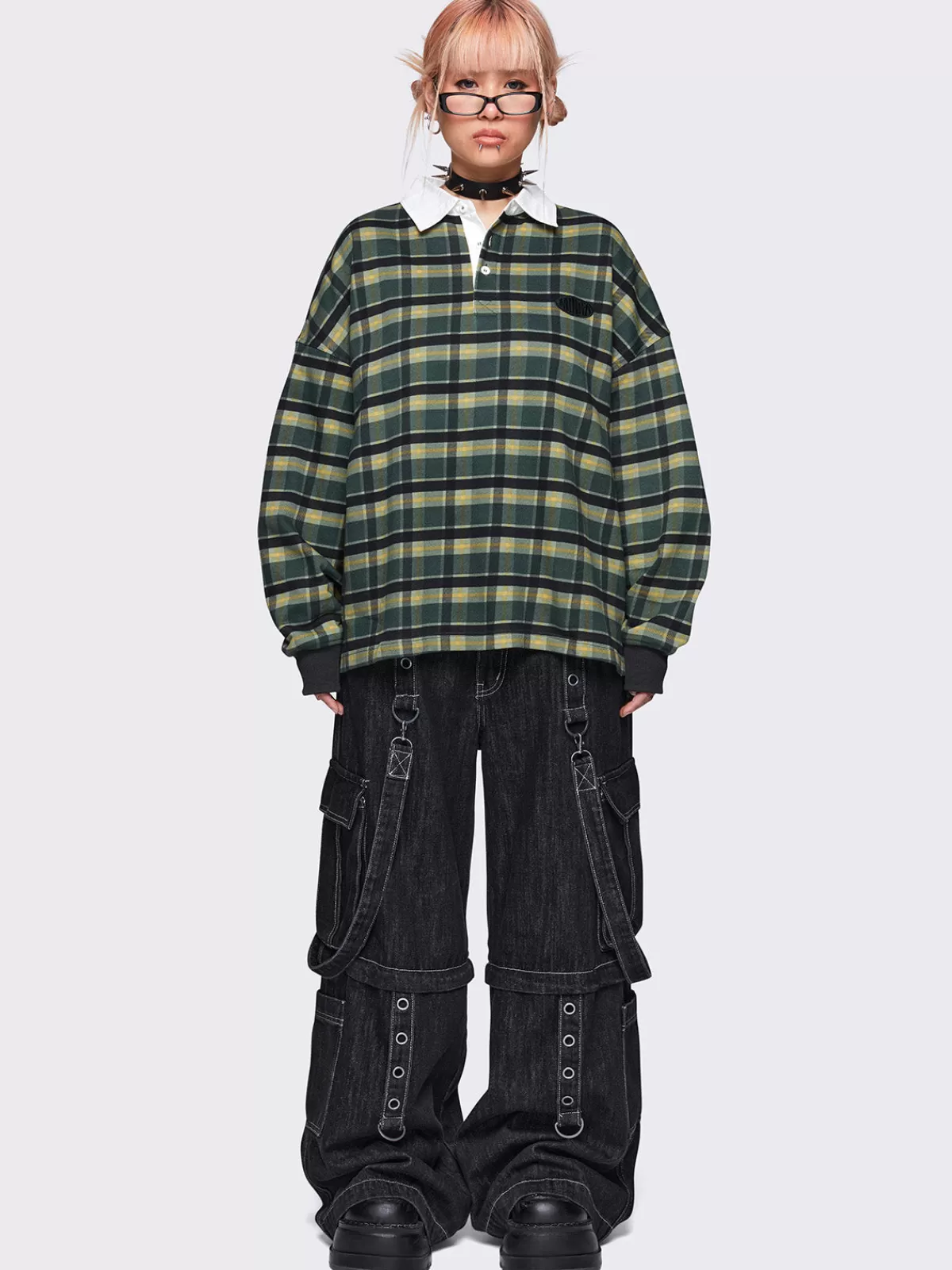 Cheap Minga London Marlon Check Polo Green