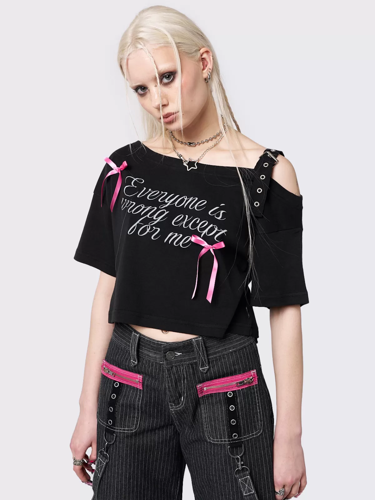Clearance Minga London Me Vs. Everyone Off Shoulder Top Black