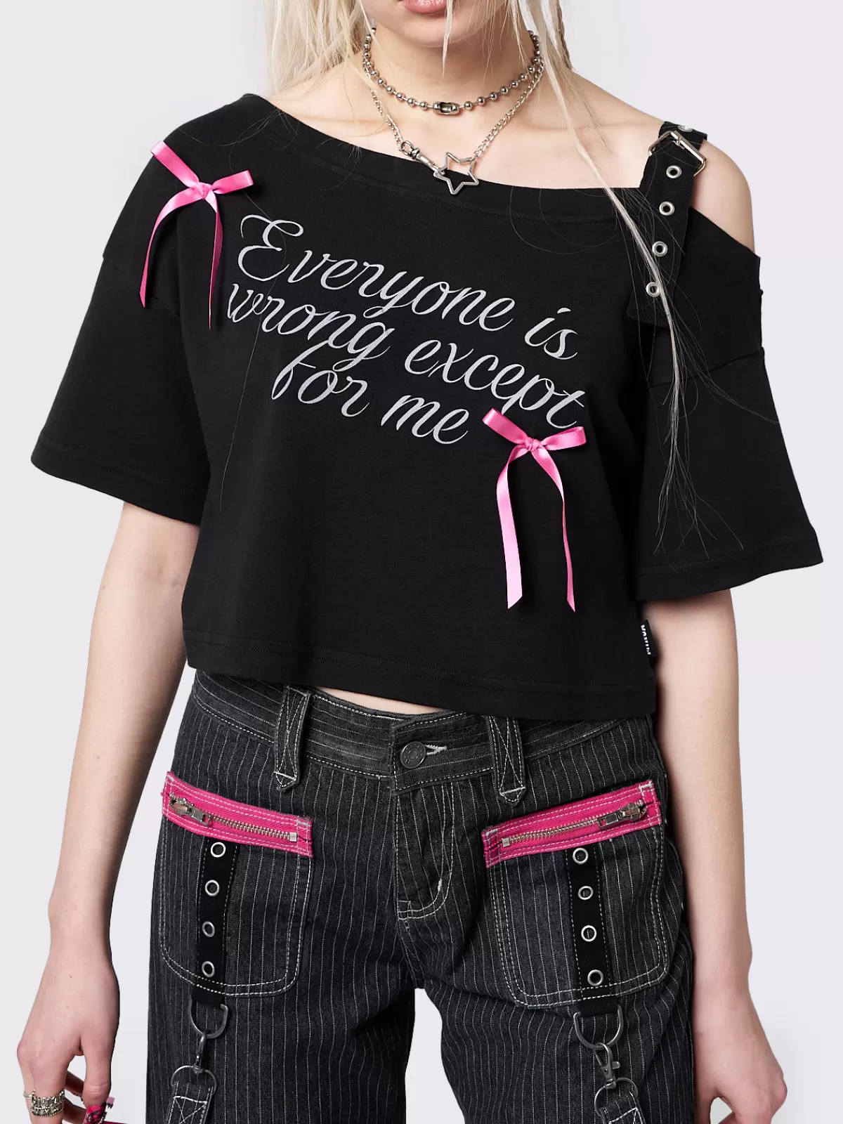 Clearance Minga London Me Vs. Everyone Off Shoulder Top Black