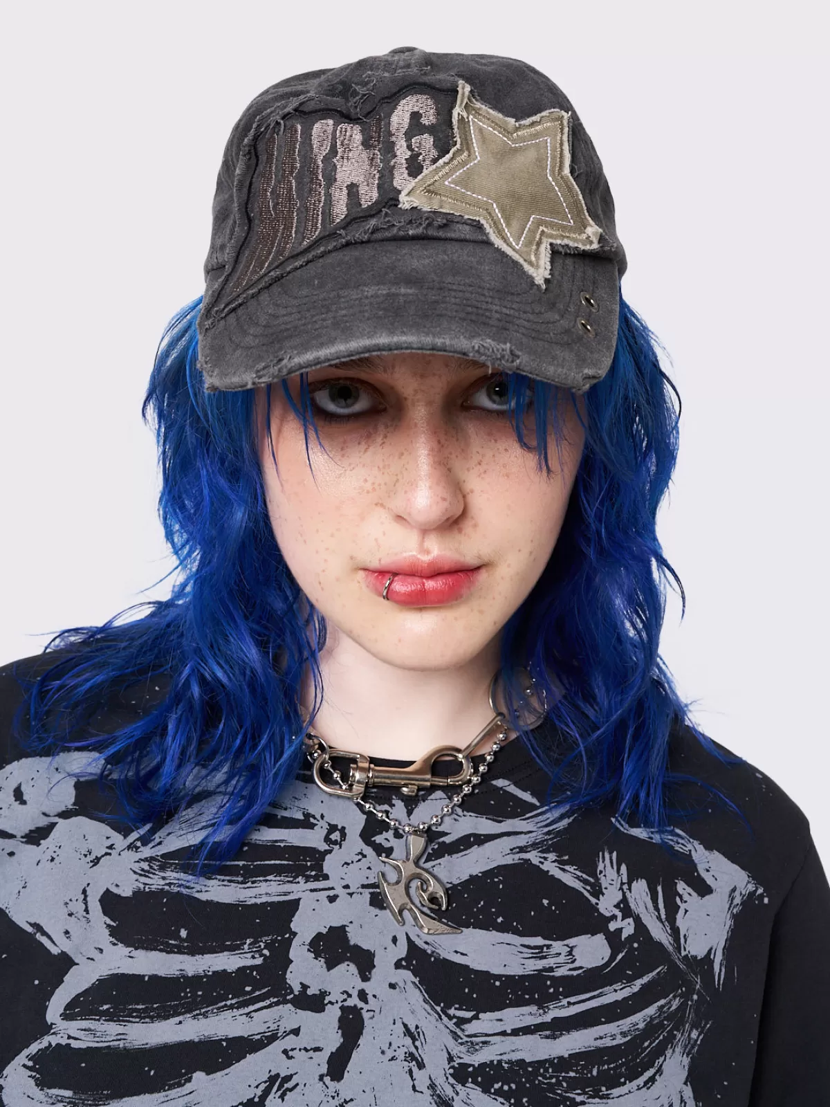 Best Minga London Minga Star Distressed Baseball Cap Black