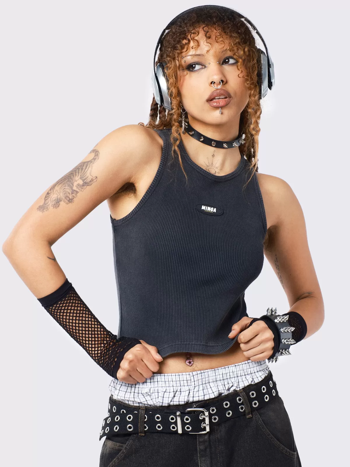 Cheap Minga London Minga Washed Vest Top Black