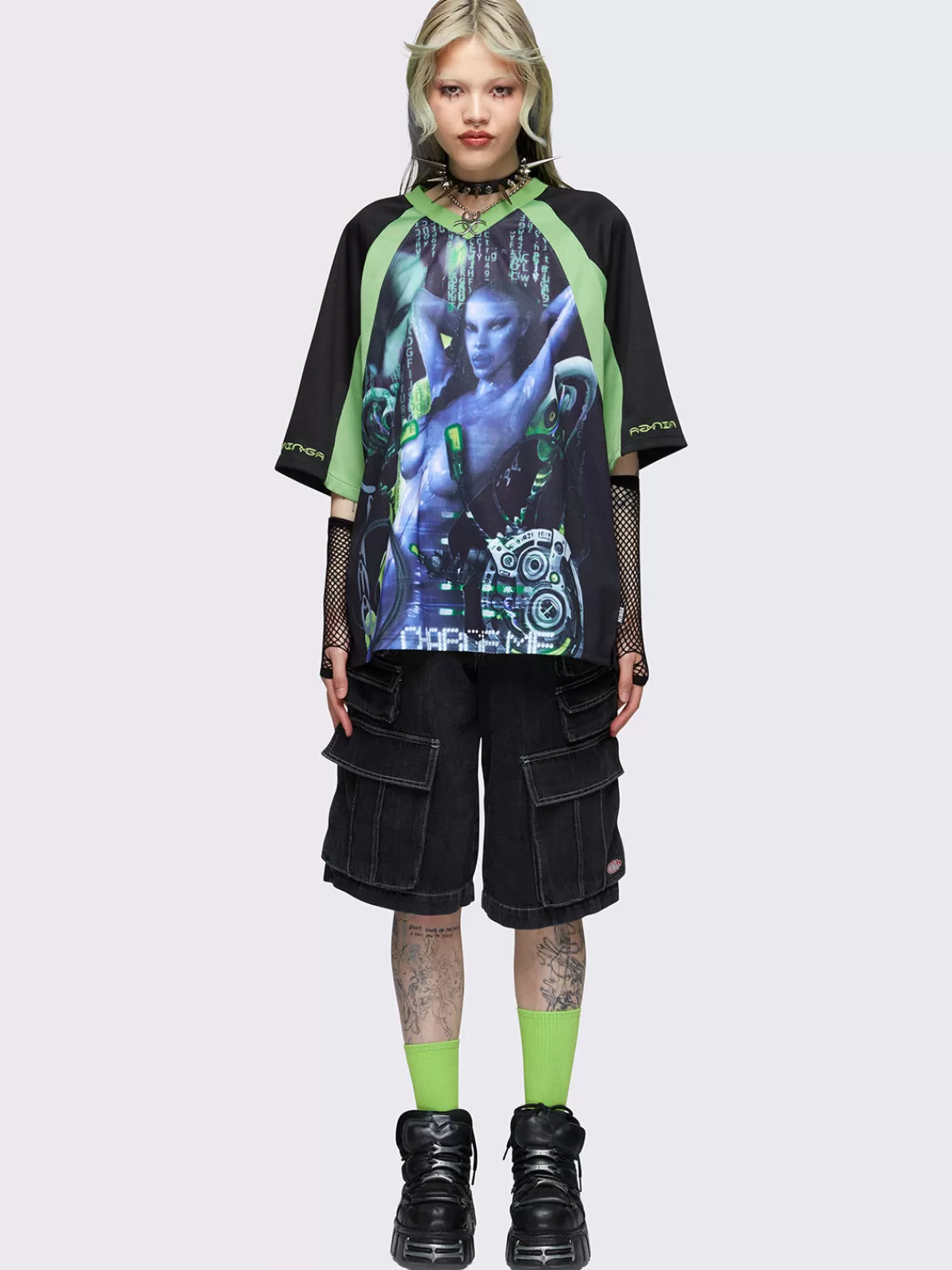 Store Minga London Minga X Pepela NYC Football Jersey T-shirt Black