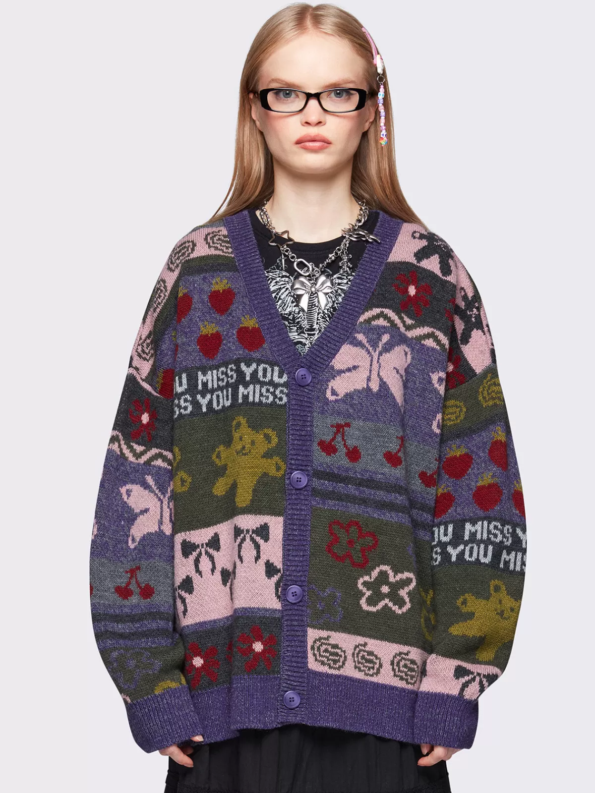 Outlet Minga London Miss You Jacquard Cardigan Multi
