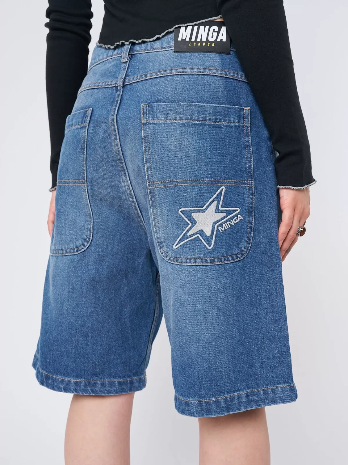 Flash Sale Minga London Naida Star Jorts Blue