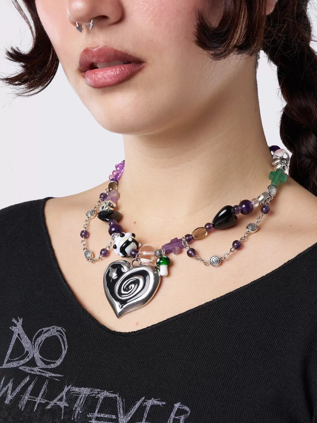 Shop Minga London Never Ending Love Beaded Necklace Multi