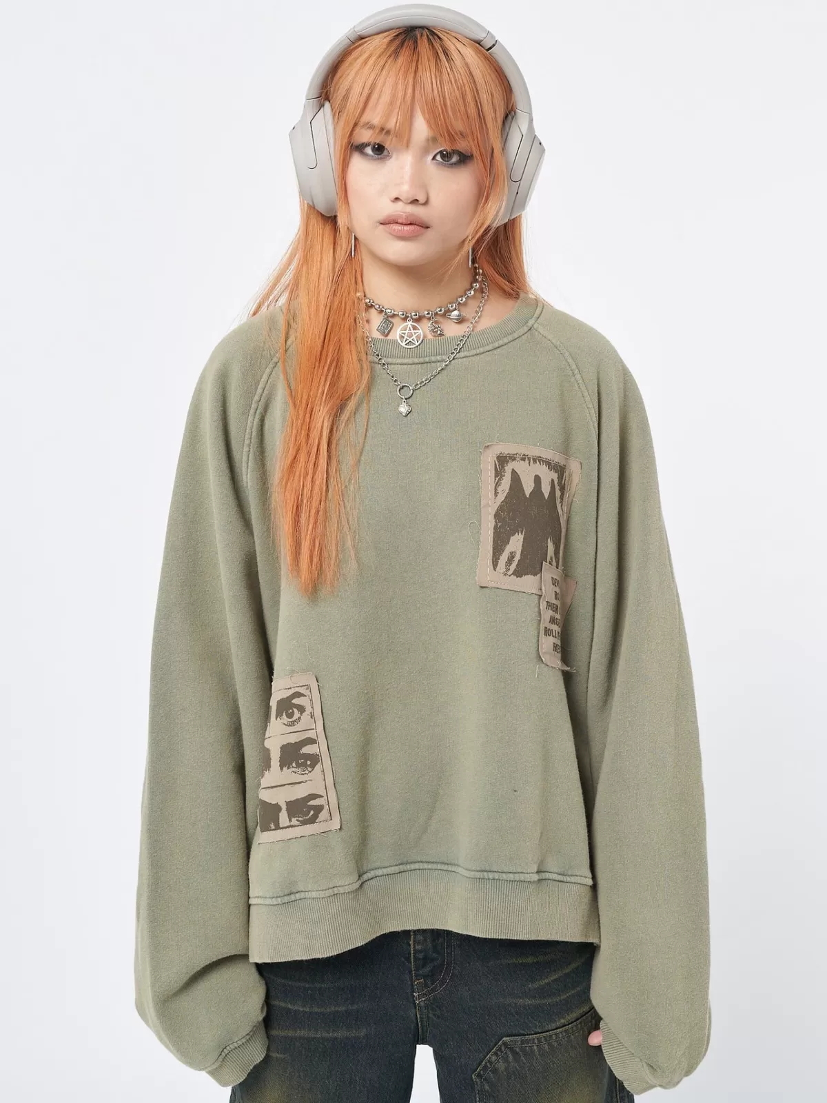 Cheap Minga London Patch Me Up Sweatshirt Green