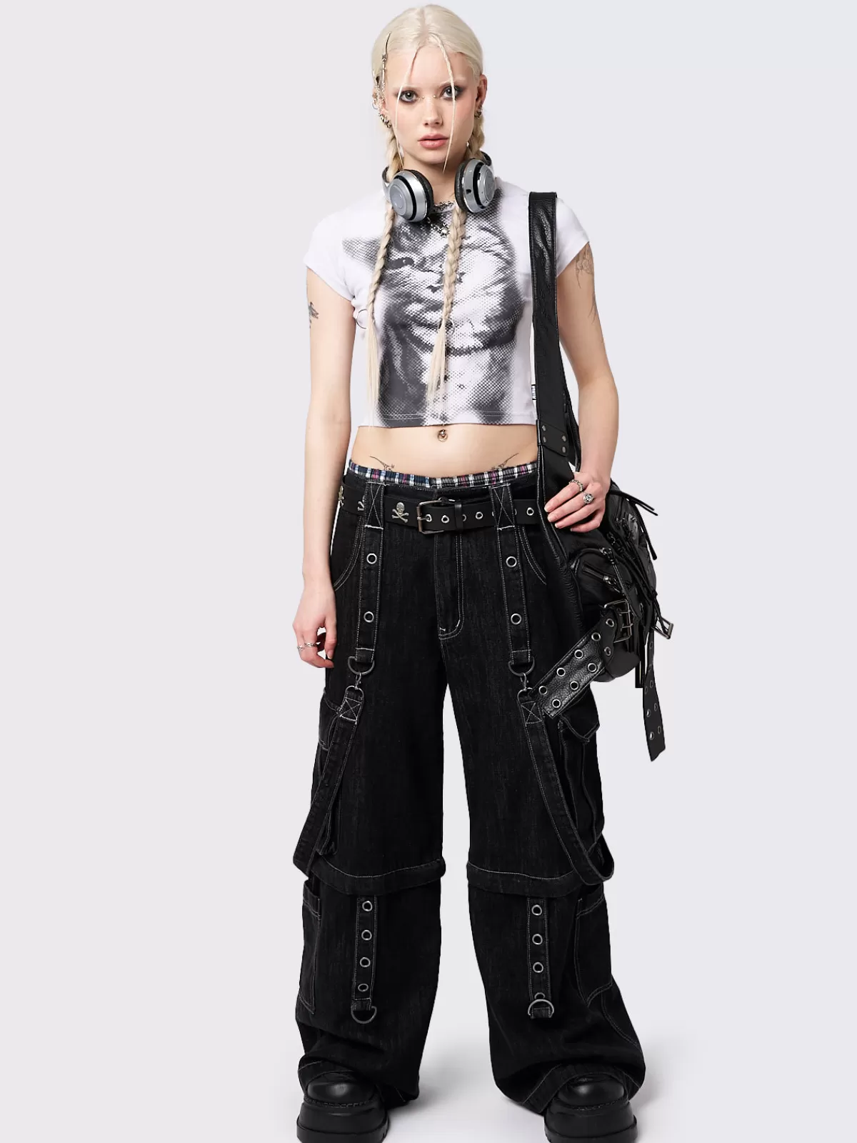 New Minga London Pixel Kitty Baby Tee White