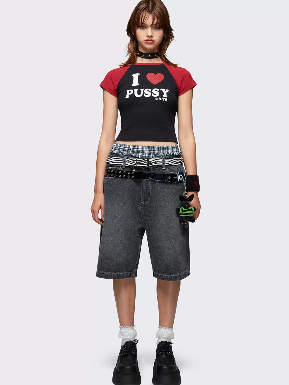 Cheap Minga London Pussycats Raglan Baby Tee Multi