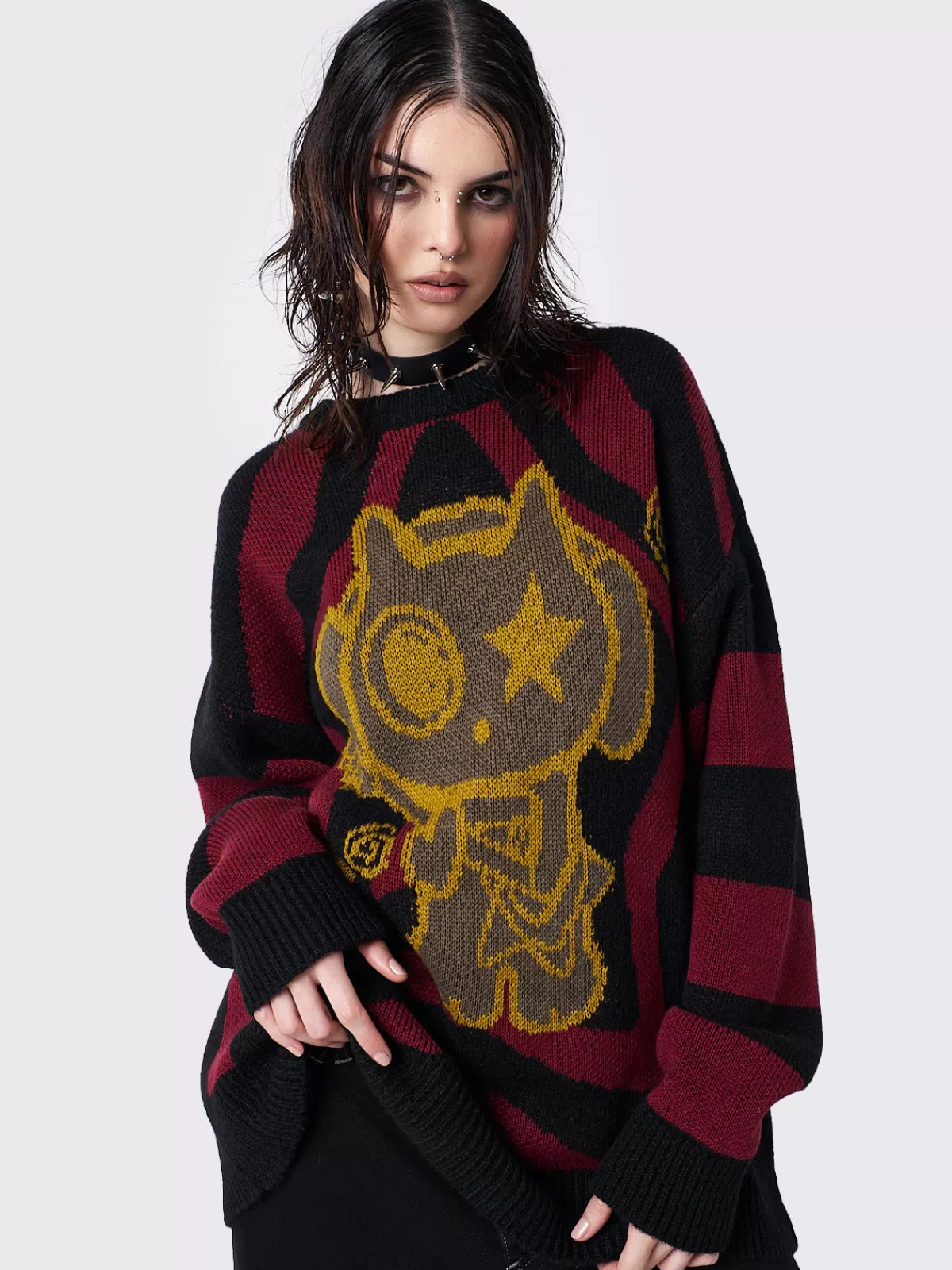 Cheap Minga London Rockstar Graphic Knit Sweater Multi
