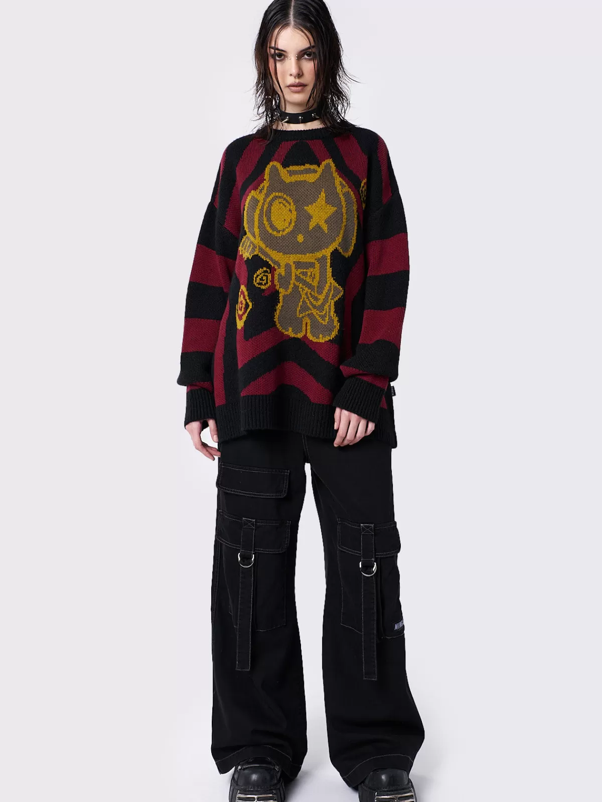 Cheap Minga London Rockstar Graphic Knit Sweater Multi