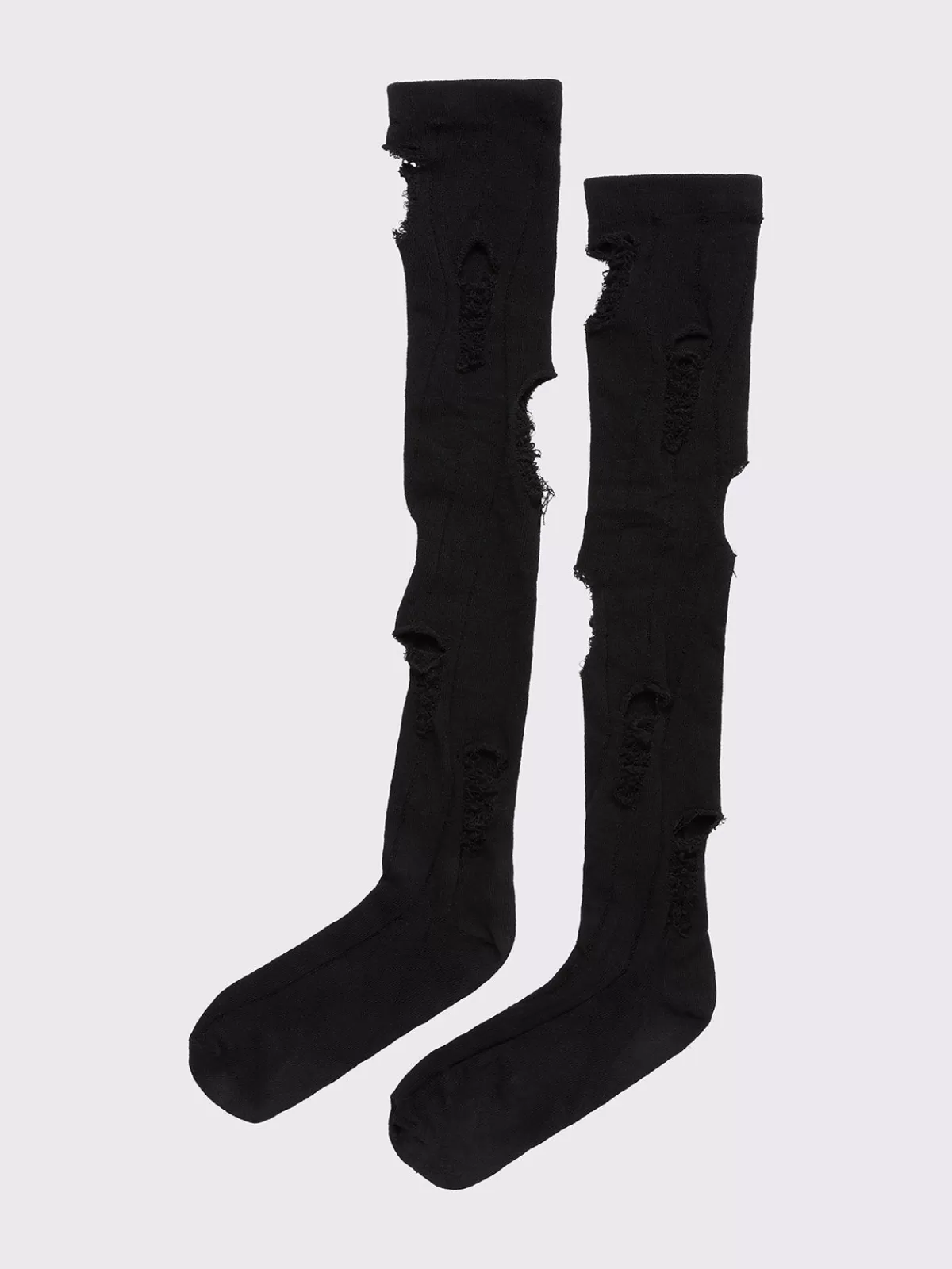 Store Minga London Shadow Ripped Thigh Highs Black
