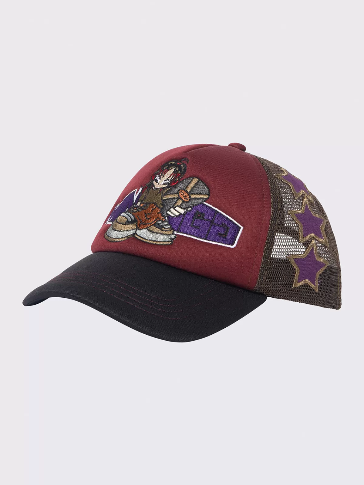 Fashion Minga London Skater Star Girl Trucker Hat Red