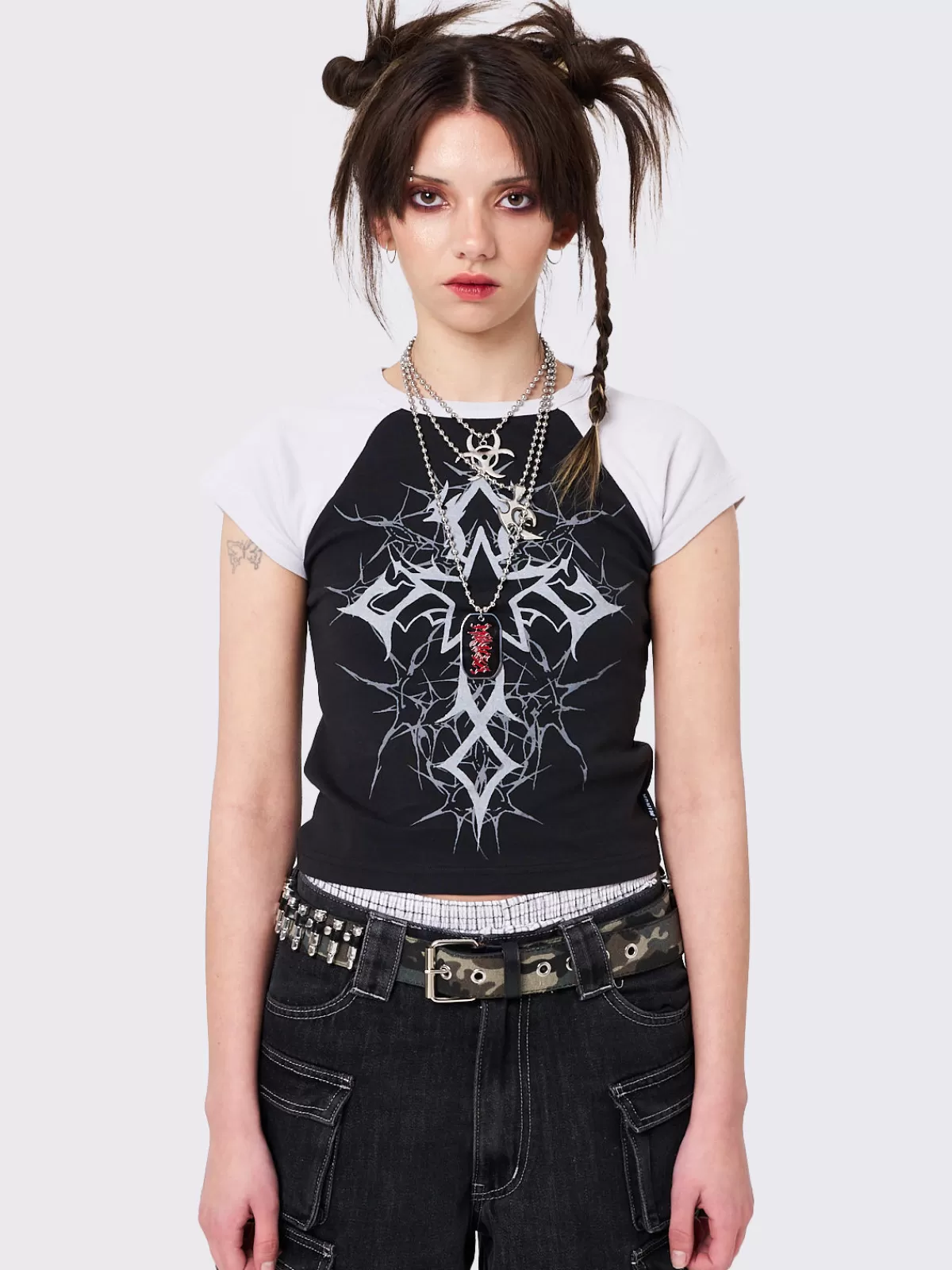 New Minga London Starcross Raglan Baby Tee Black