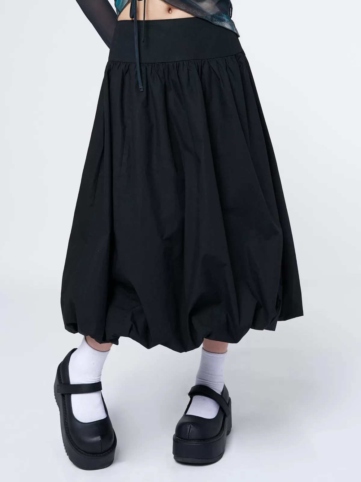 Discount Minga London Suya Bubble Midi Skirt Black