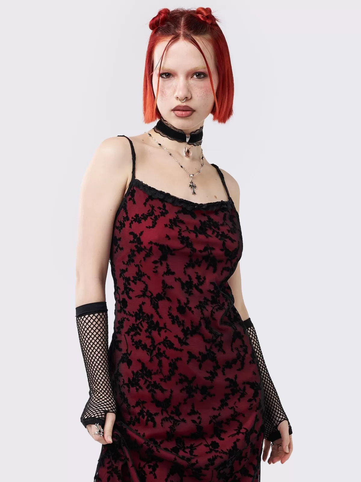 Cheap Minga London Titania Mesh Maxi Dress Red