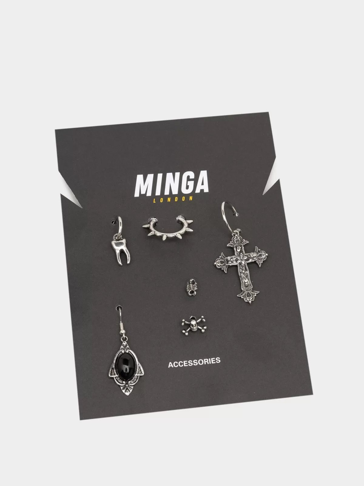 Outlet Minga London Uncanny Valley Gothic 6pc Earring Set Silver