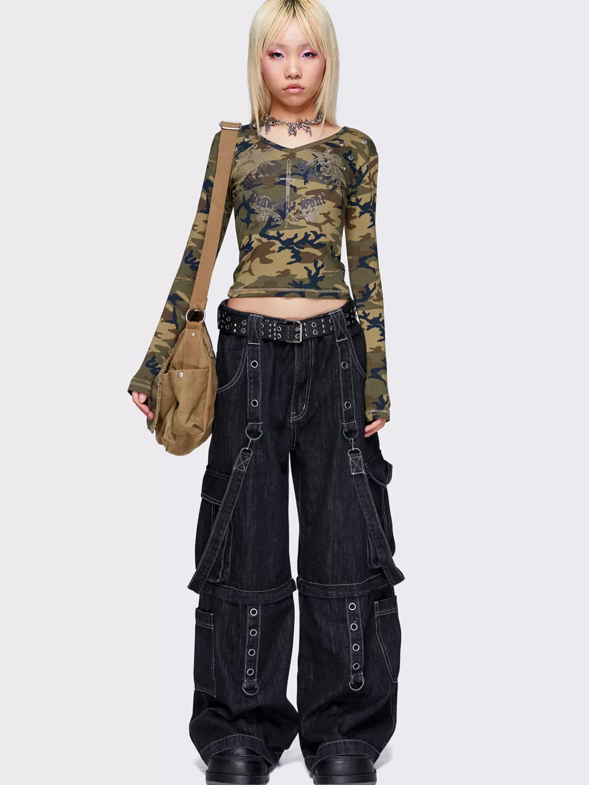 Store Minga London Weirdly Beautiful Camo Long Sleeve Top Multi