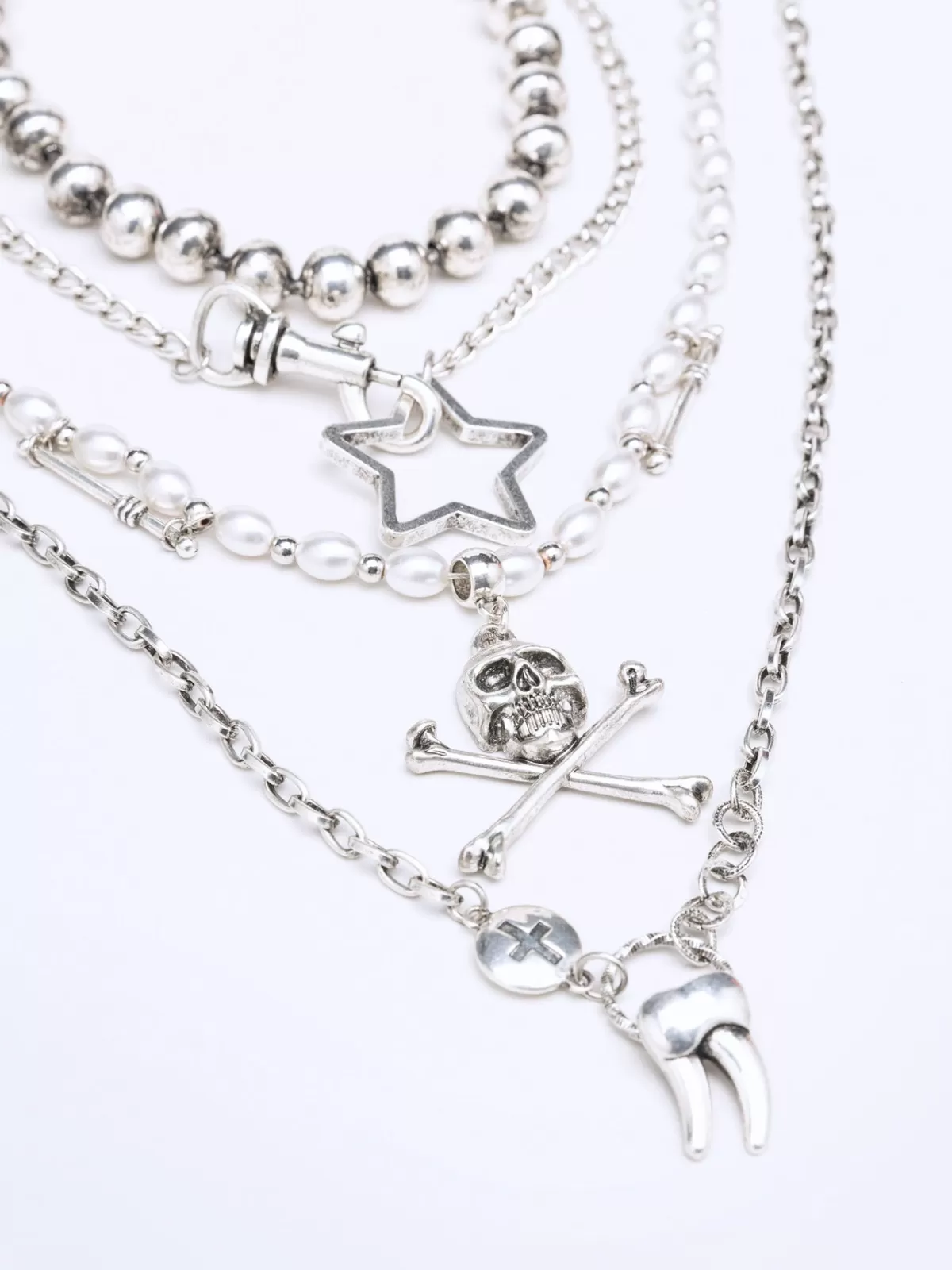 Clearance Minga London Wisdom Tooth Gothic Pendant Necklace Silver