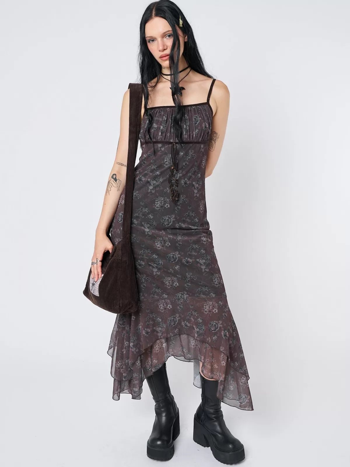 Best Sale Minga London Zelda Floral Layered Maxi Dress Brown